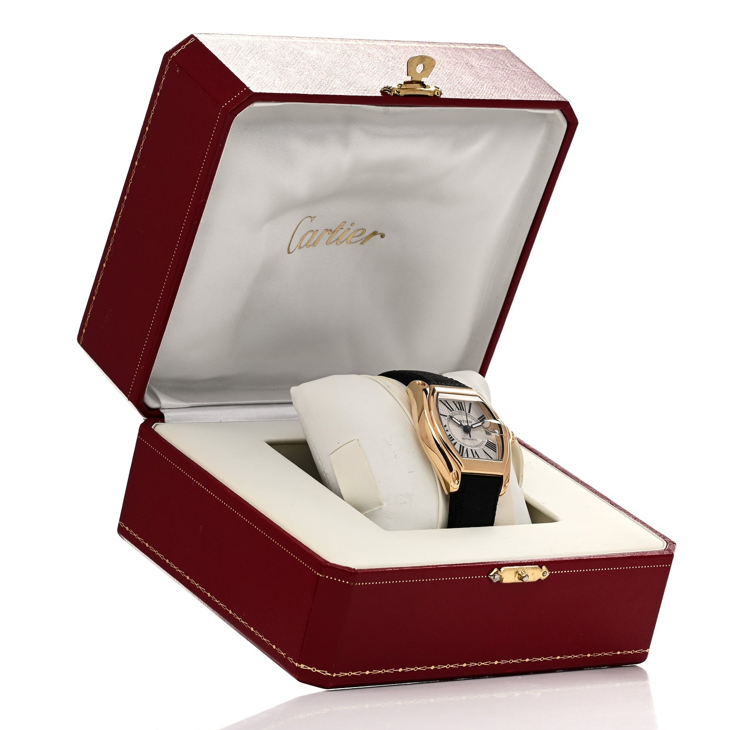 18K Yellow Gold Calfskin 38mm Roadster Automatic Watch