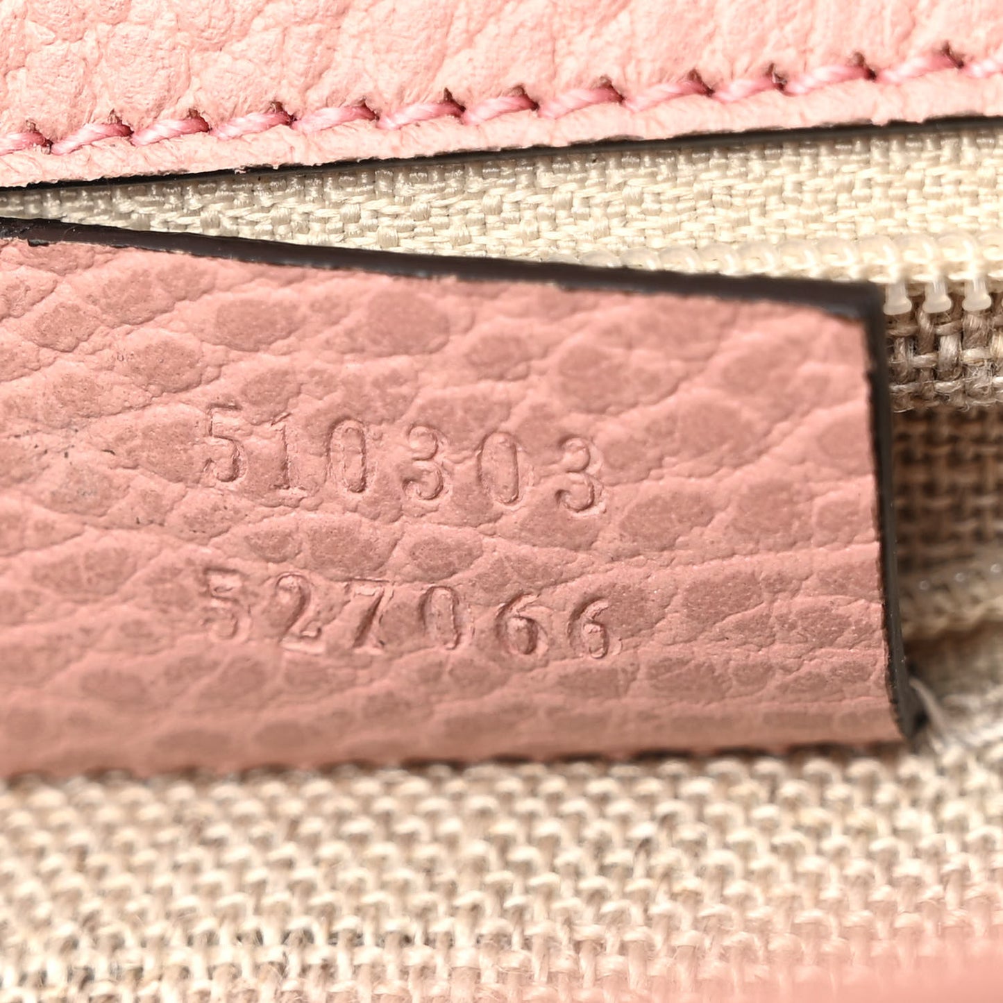 Dollar Calfskin Interlocking G Shoulder Bag Soft Pink