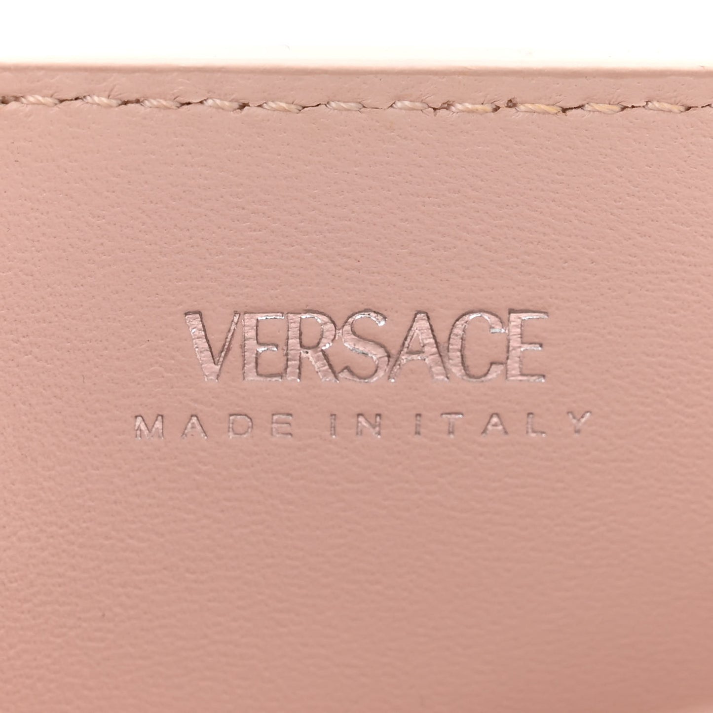 Calfskin Crocodile Embossed Medusa 95 Mini Tote Bag Light Pink