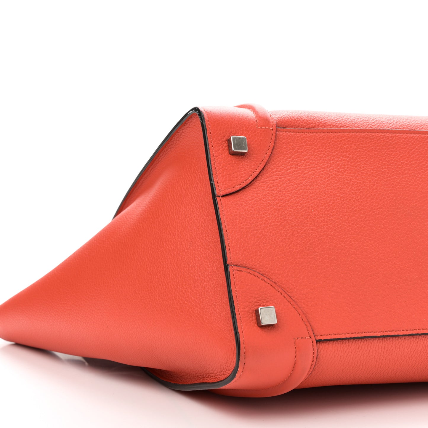 Drummed Calfskin Mini Luggage Vermillion