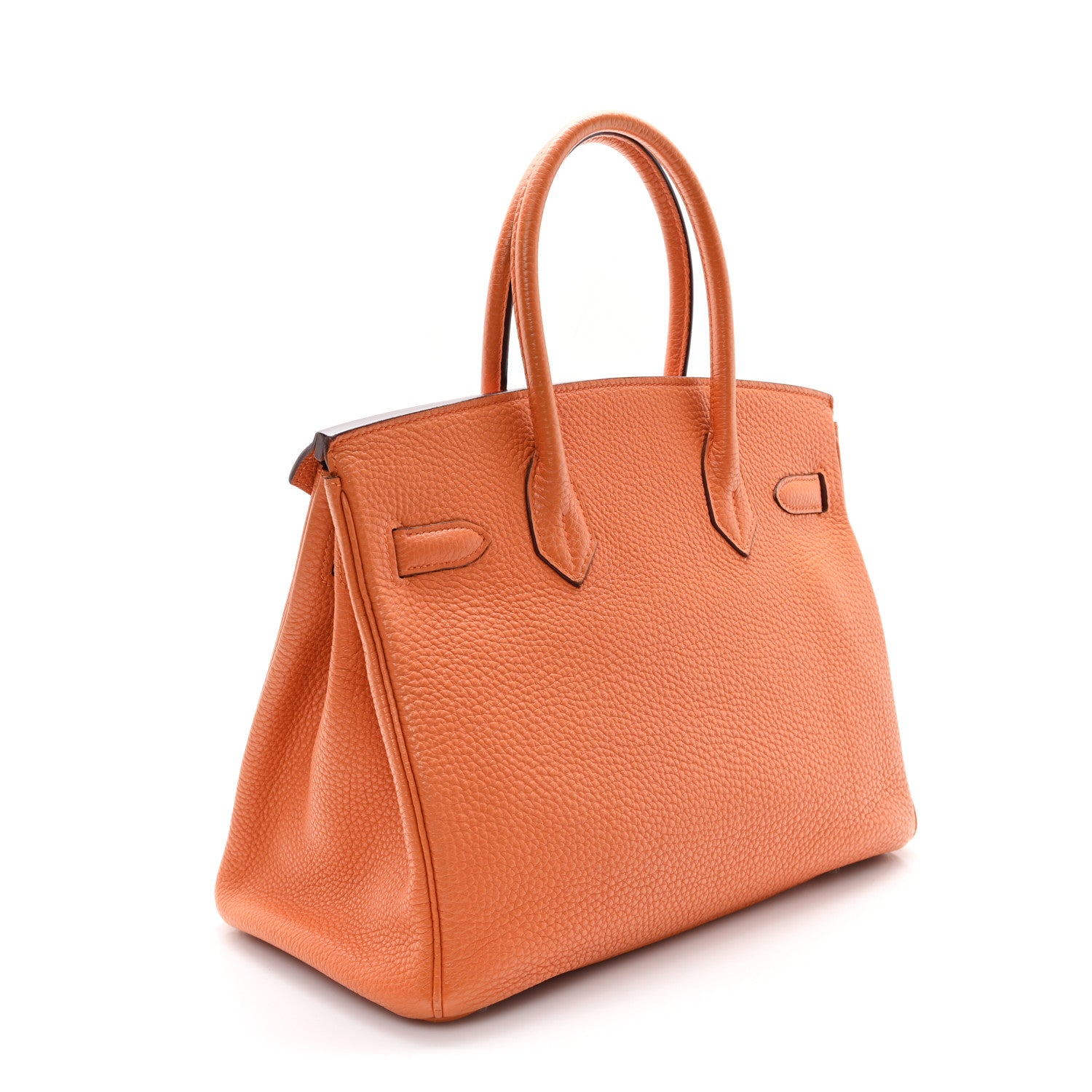 Hermes Taurillon Clemence Birkin 30 Orange 3 of 12