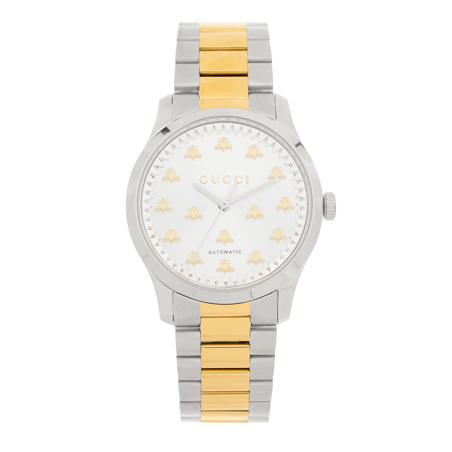 Gucci Stainless Steel 38mm G-Timeless Two Tone Bee Automatic Watch