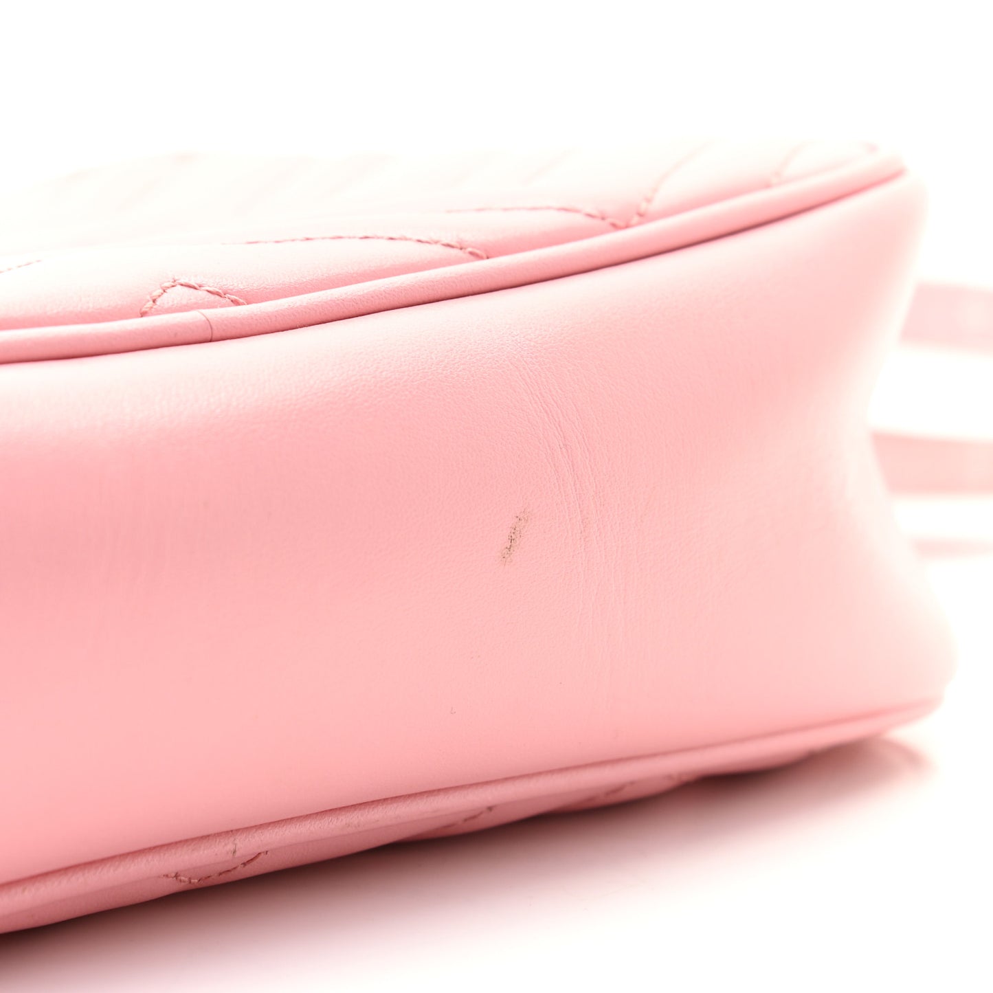 Calfskin Matelasse Small GG Marmont Chain Shoulder Bag Wild Rose