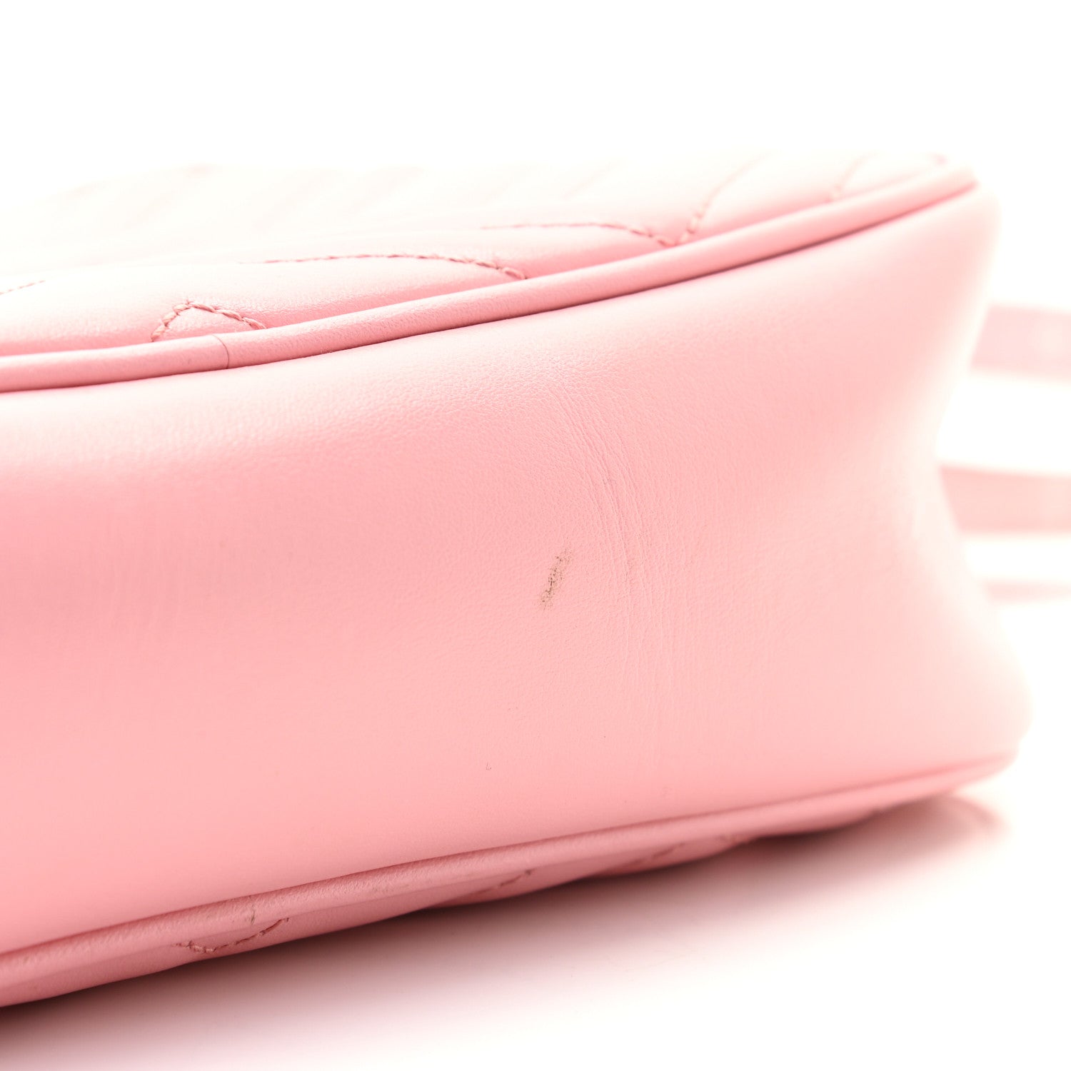 Gucci Calfskin Matelasse Small GG Marmont Chain Shoulder Bag Wild Rose 7 of 13