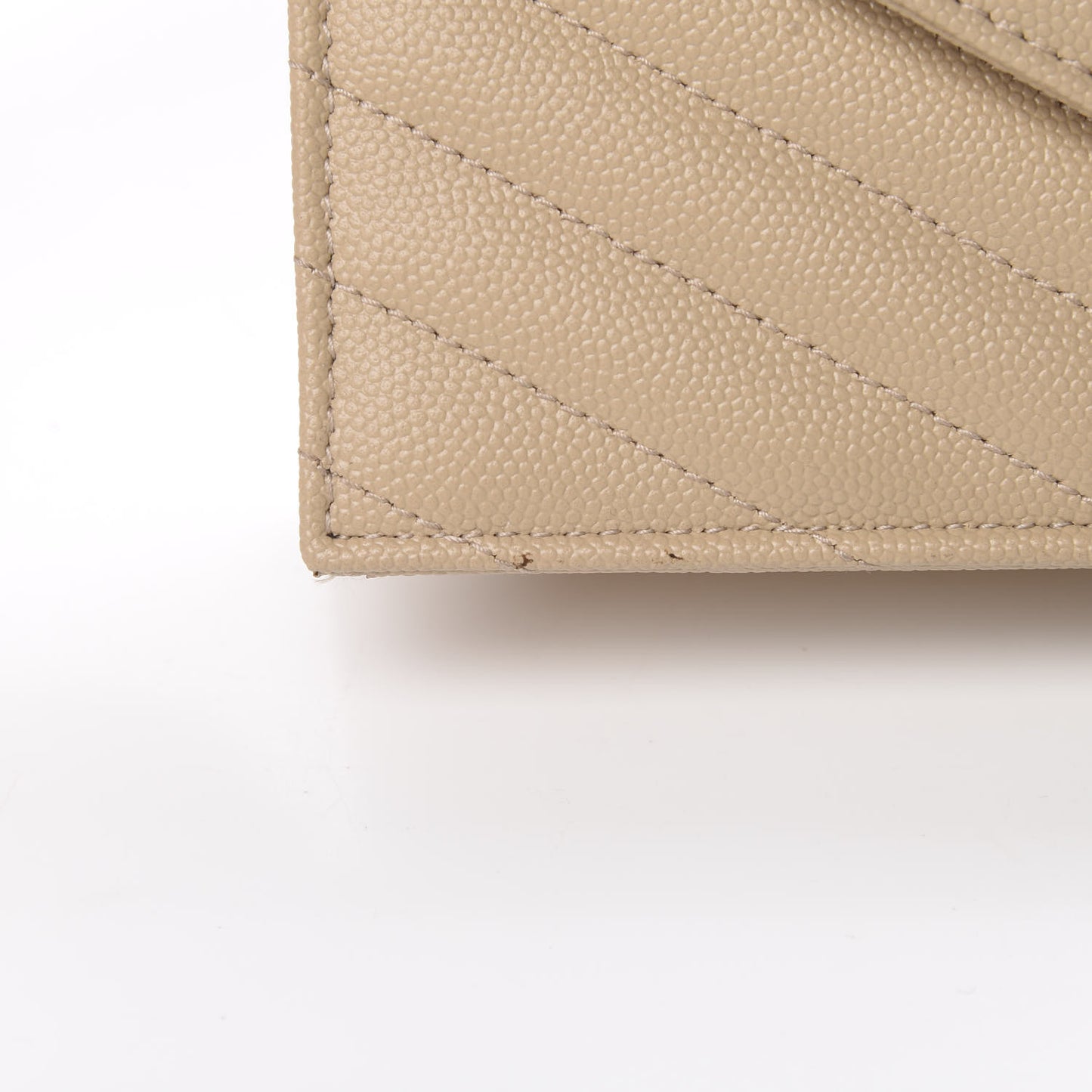 Grain De Poudre Matelasse Chevron Monogram Envelope Chain Wallet Nude Powder