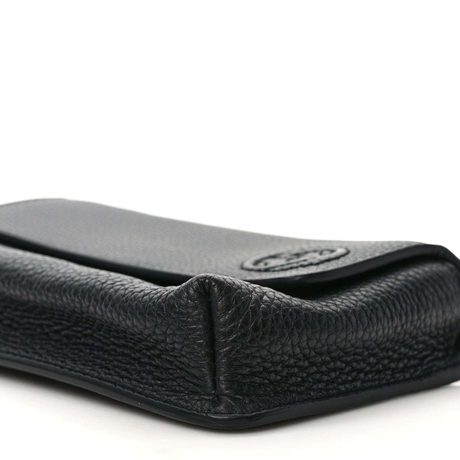 Gucci Pebbled Calfskin Soho Flap Belt Bag Black 9 of 9