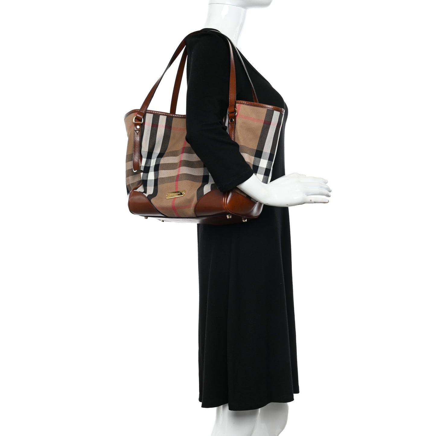 House Check Small Canterbury Tote Dark Tan
