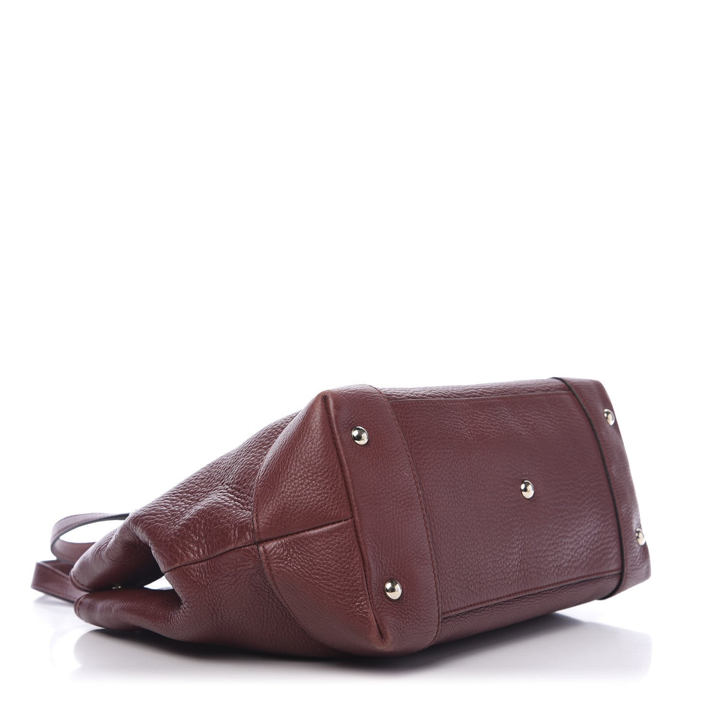 Calfskin Web Medium Dressage Tote Burgundy
