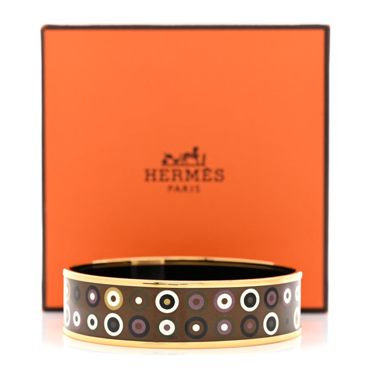 Enamel Printed Wide Dancing Circles Bracelet