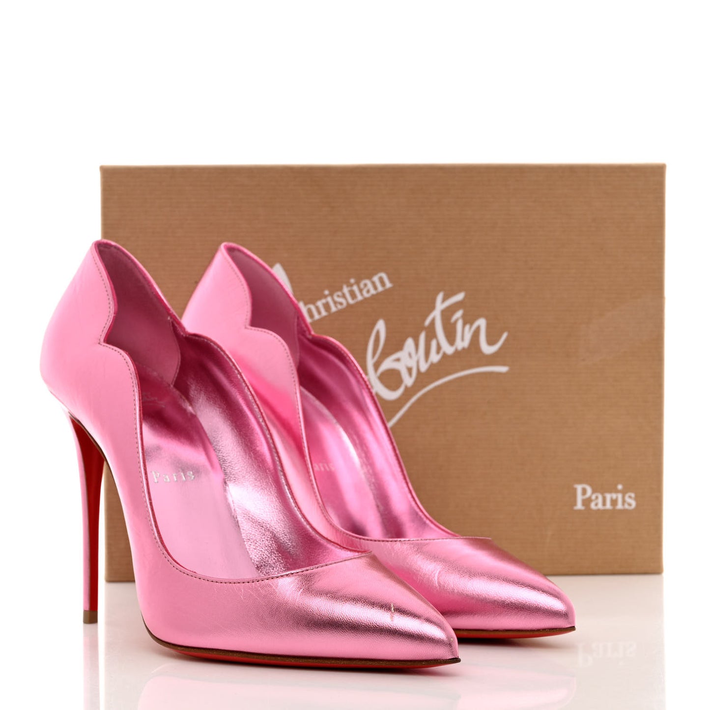 Metallic Patent Hot Chick 100 Pumps 39.5 Pink