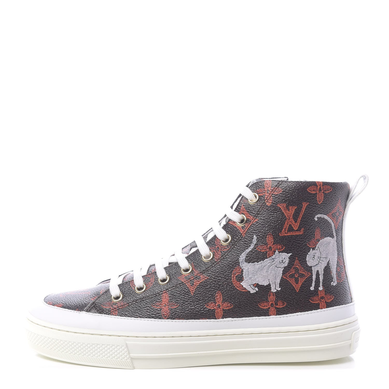 Louis Vuitton Catogram Stellar Sneaker Boots 37 Marron