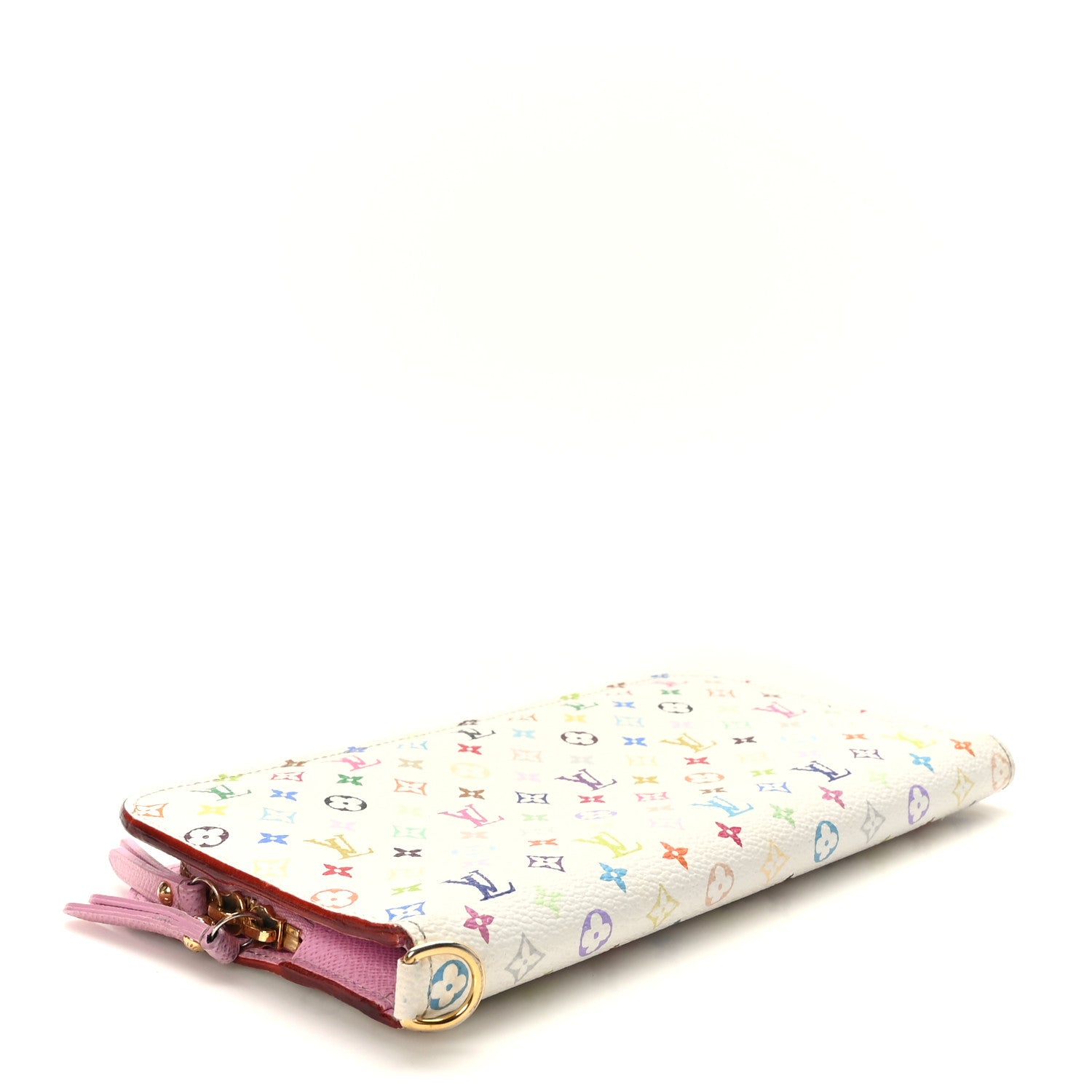 Louis Vuitton Monogram Multicolor Insolite Wallet White Litchi 4 of 7