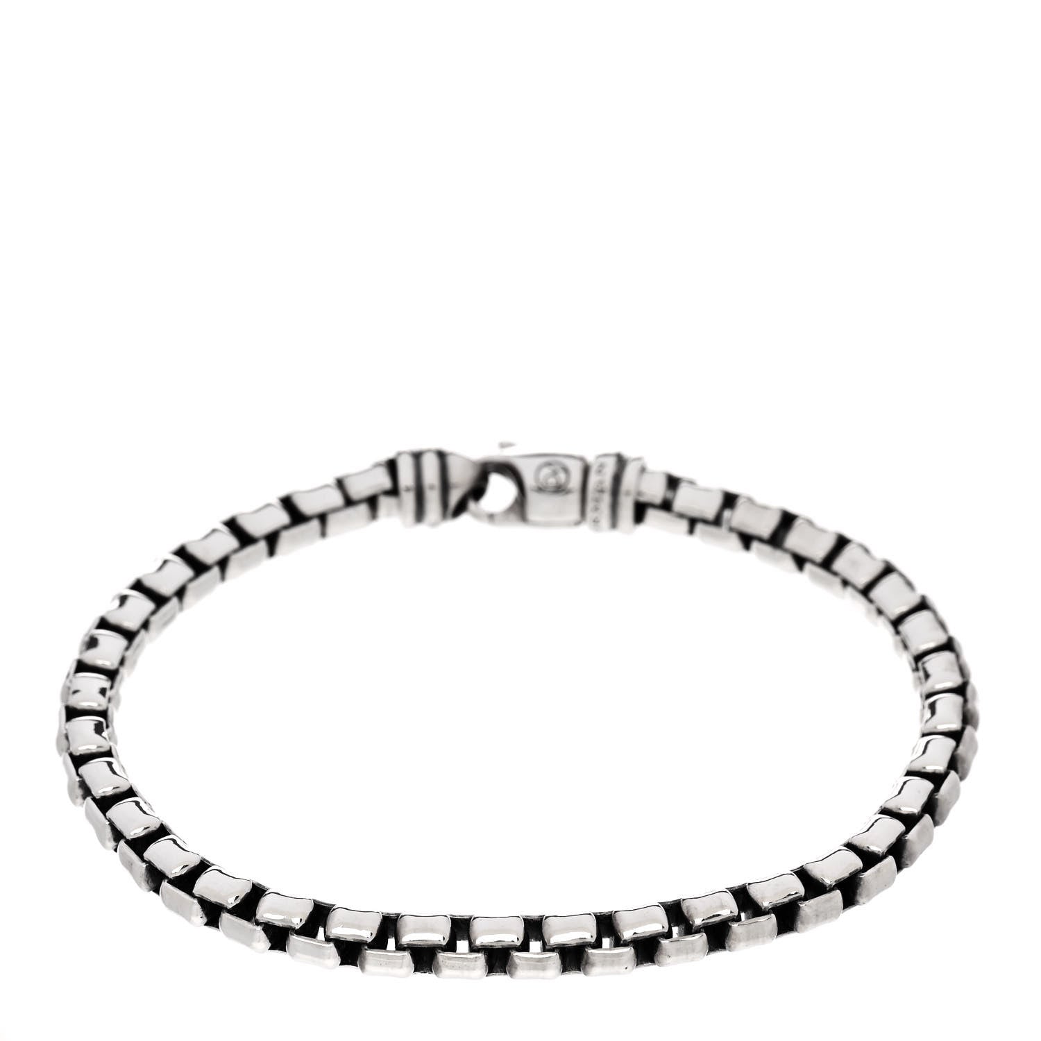 David Yurman Sterling Silver 5mm Box Chain Bracelet 1 of 4