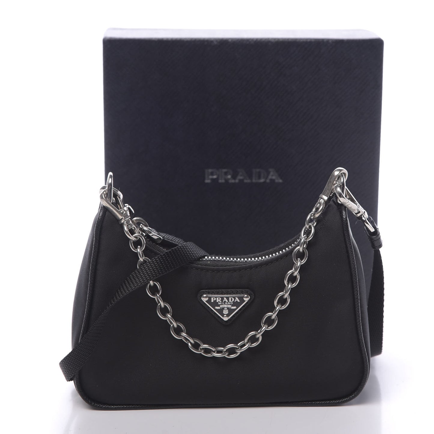 Tessuto Nylon Mini Re-Edition 2000 Shoulder Bag Black