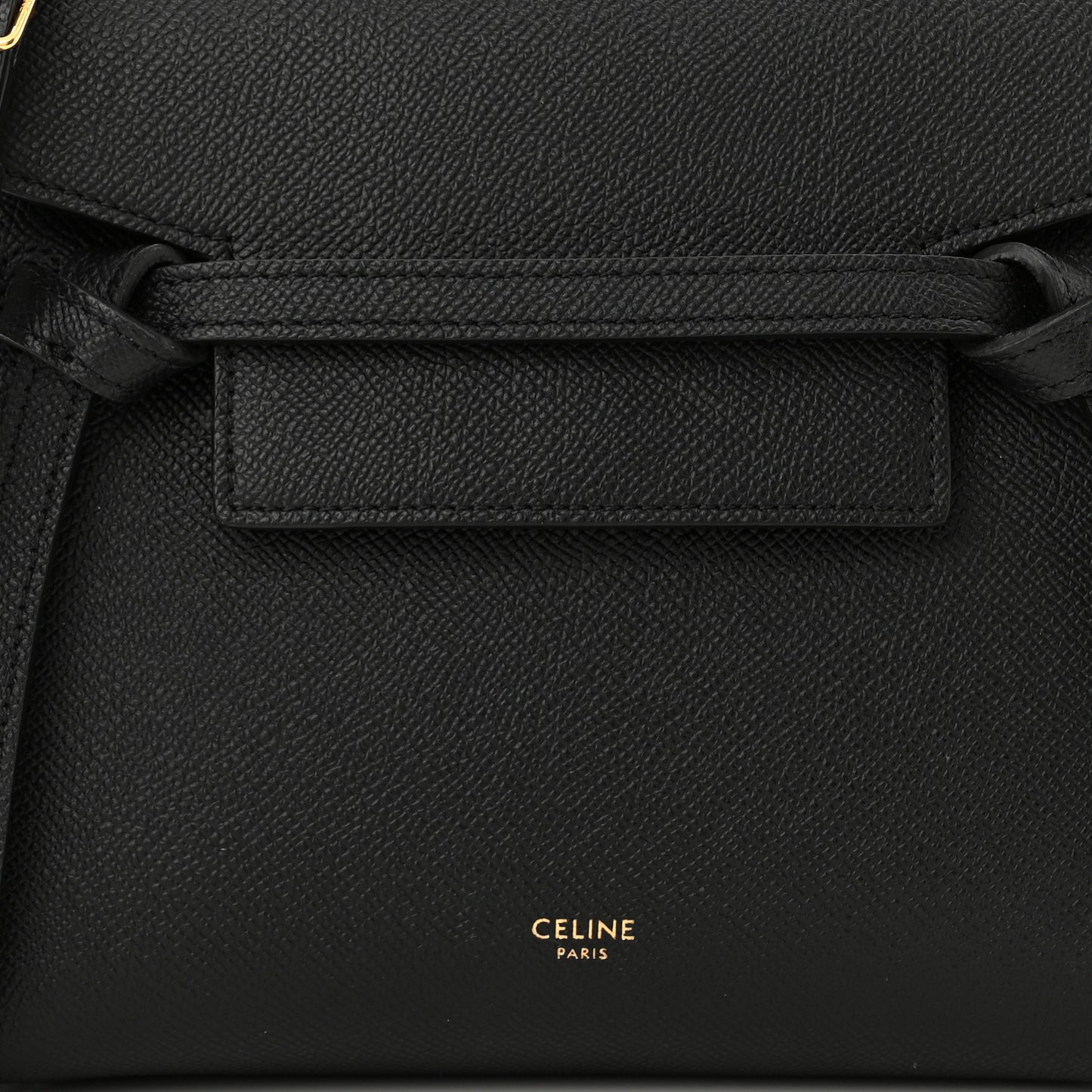 Grained Calfskin Nano Belt Bag Black