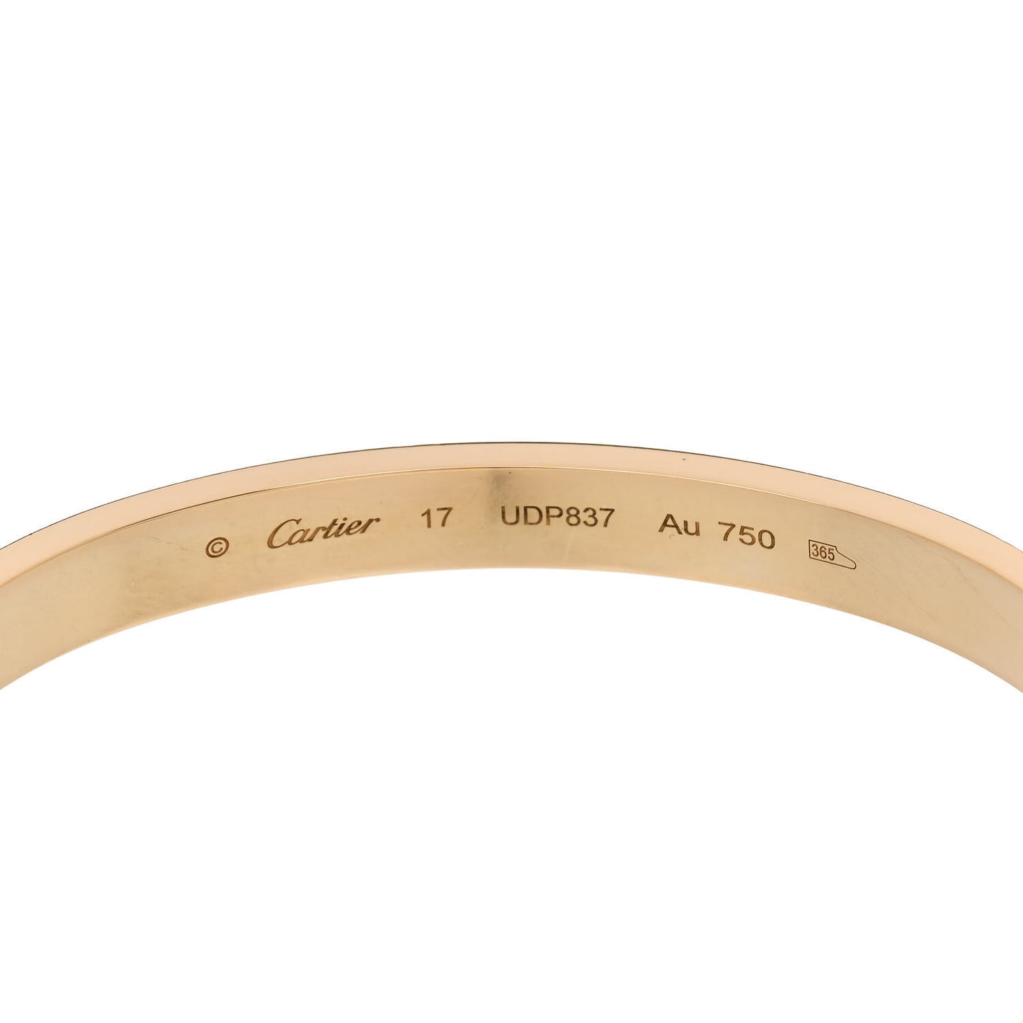 18K Yellow Gold LOVE Bracelet 17