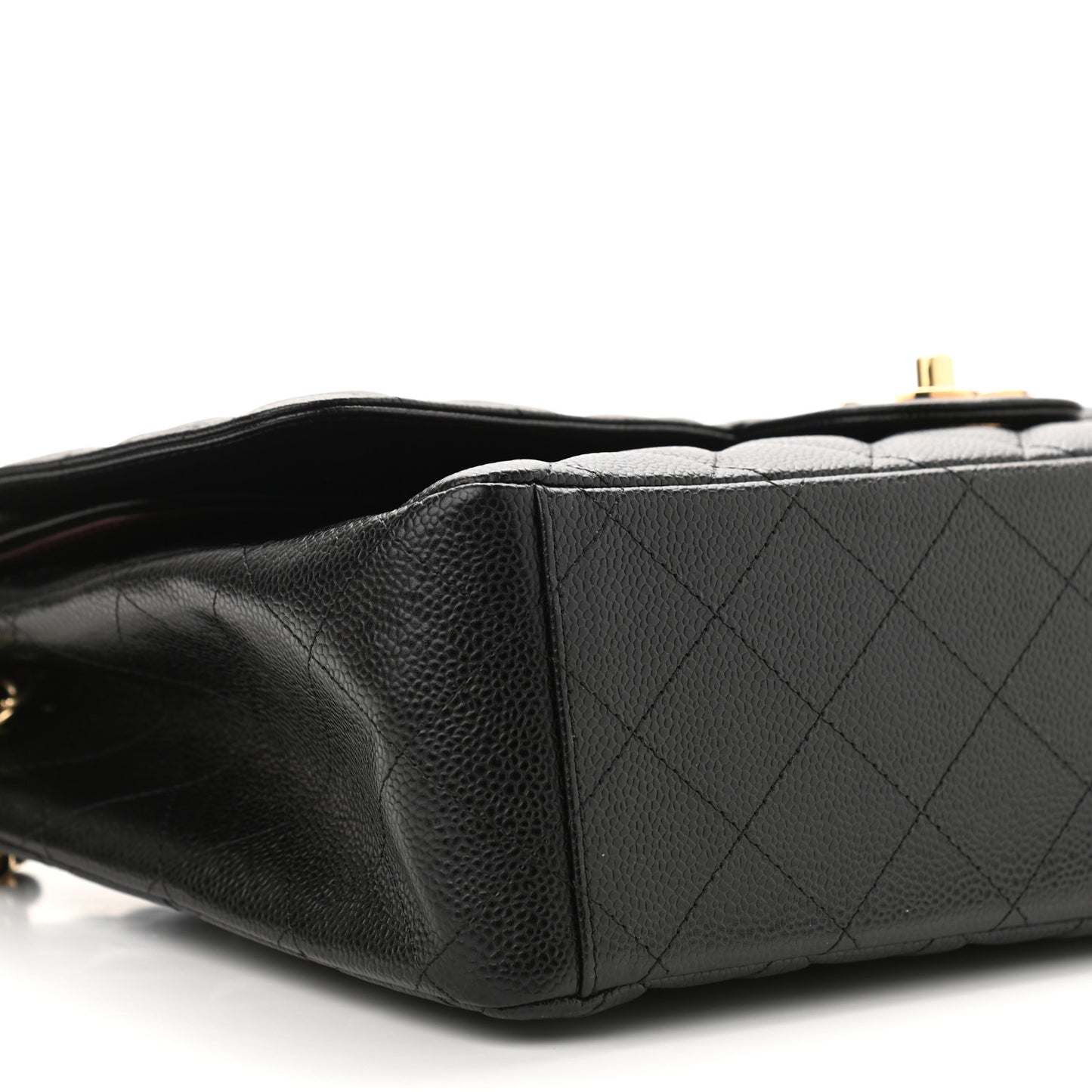 Caviar Quilted Maxi Double Flap Black