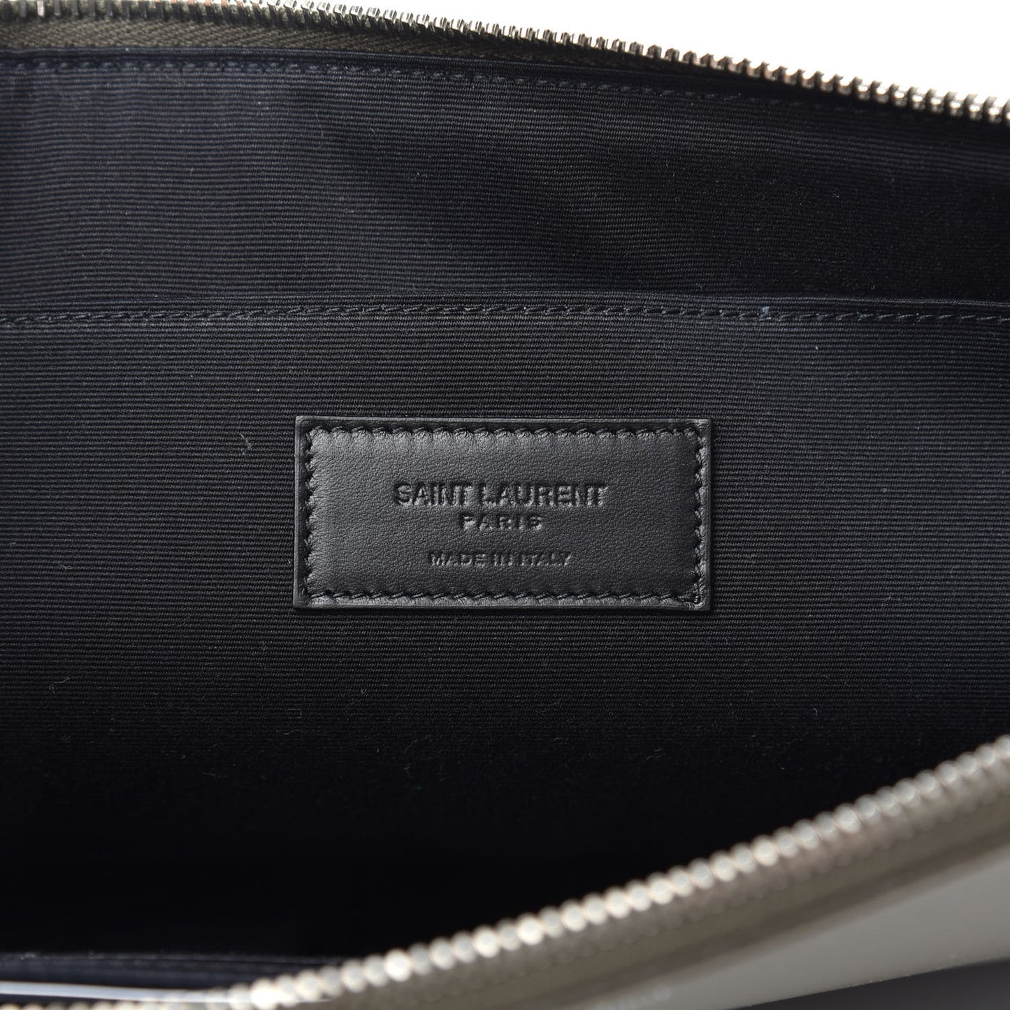 Matte Grain De Poudre Zipped Document Holder Pebble