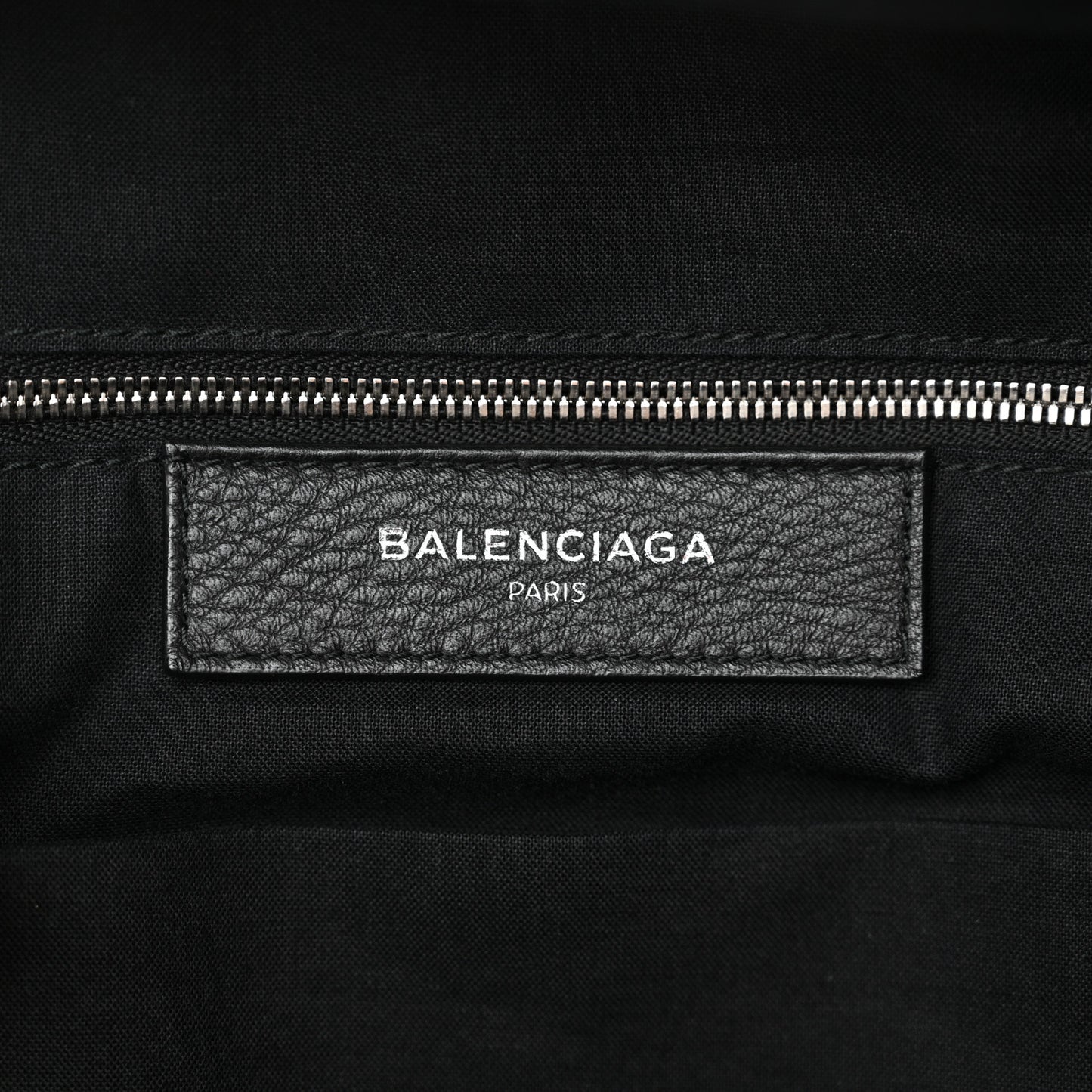 Calfskin Logo Small Everyday Backpack Black White