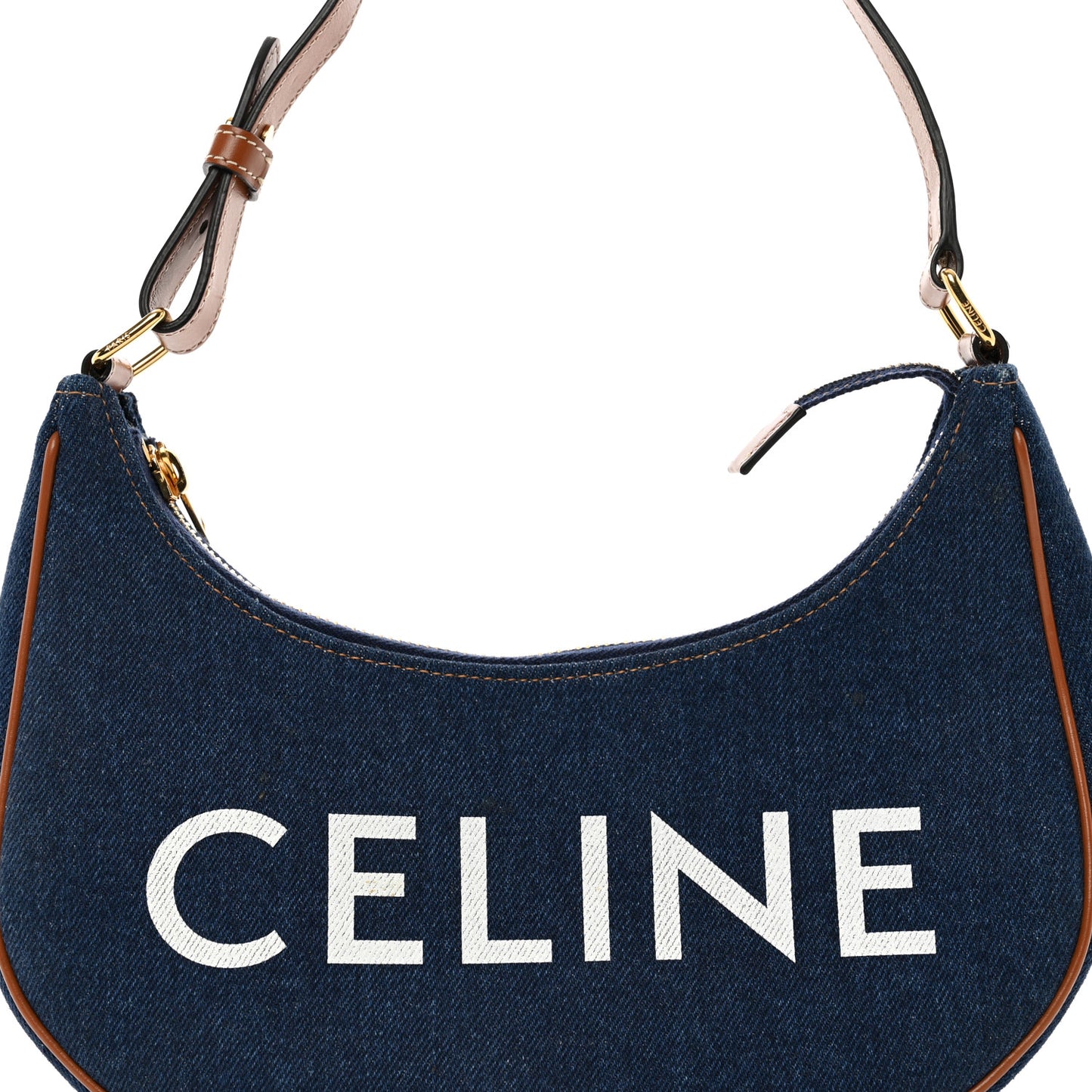 Denim Ava Shoulder Bag Navy Tan