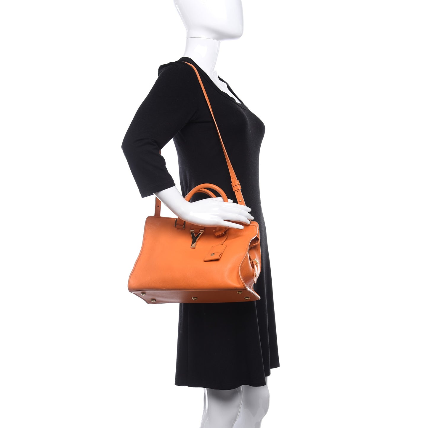 Calfskin Small Classic Y Cabas Mandarine