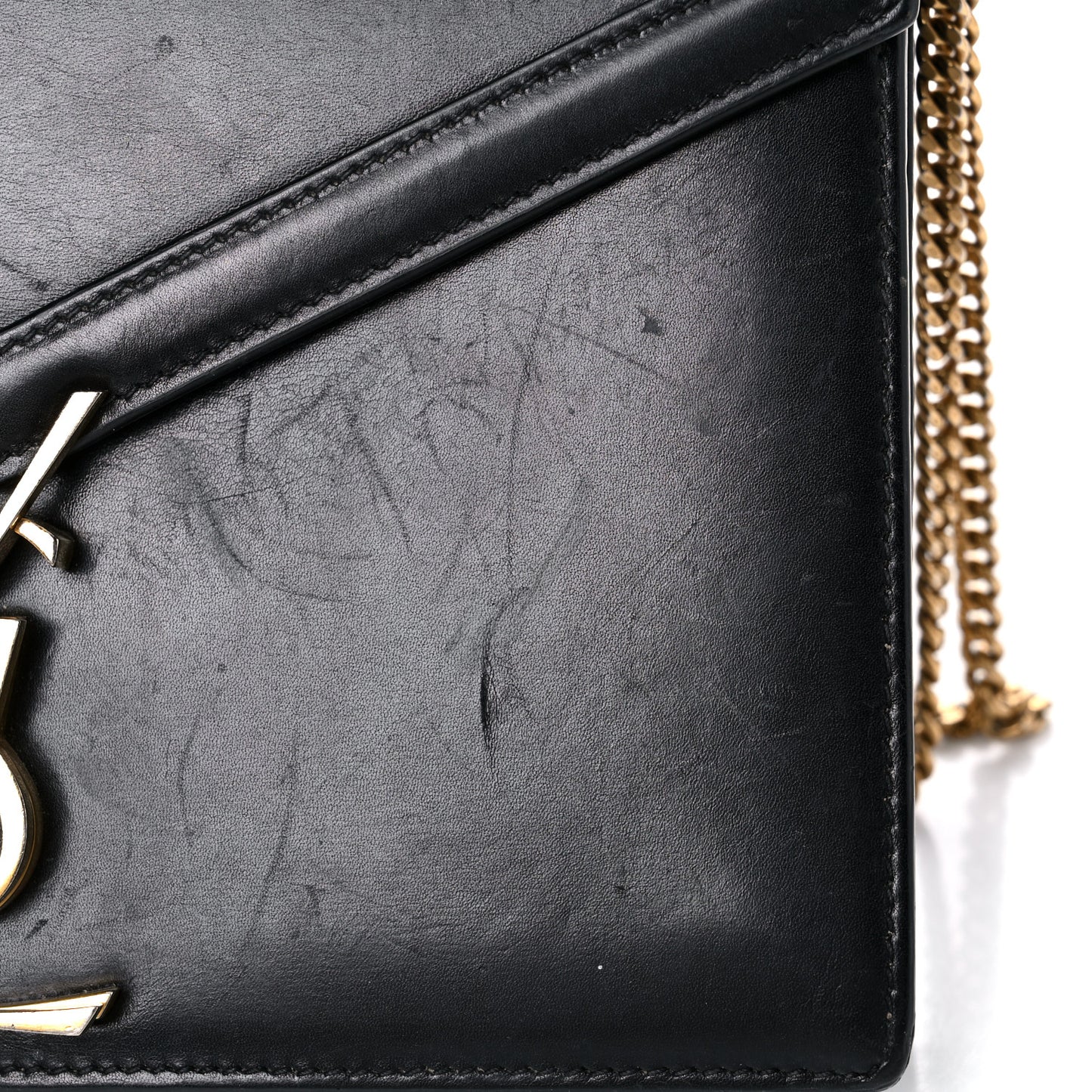 Smooth Calfskin Monogram Cassandra Clasp Bag Black