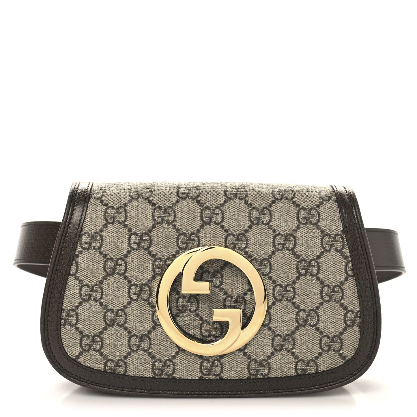 GG Supreme Monogram Textured Dollar Calfskin Blondie Belt Bag 80 32 Beige Ebony New Acero