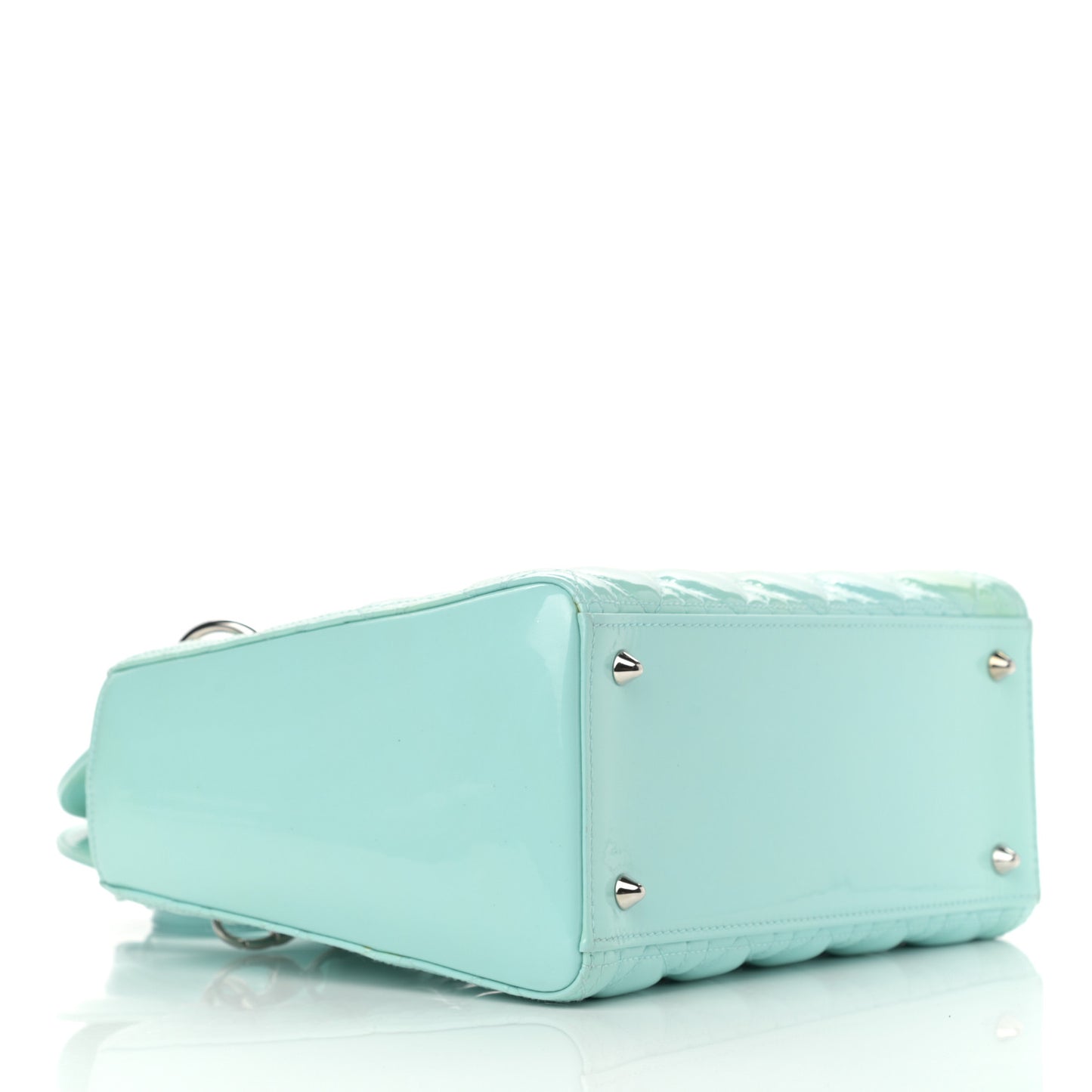 Patent Cannage Medium Lady Dior Light Blue