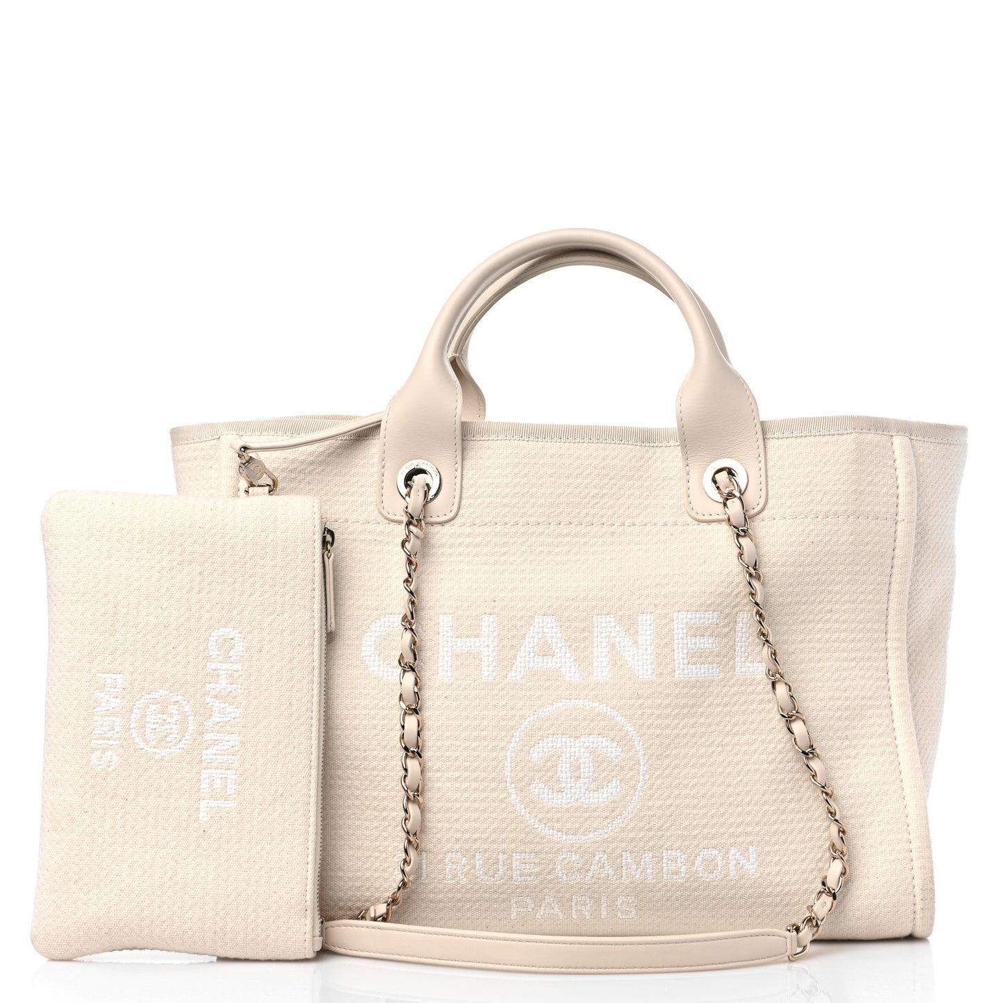 Mixed Fibers Small Deauville Tote White
