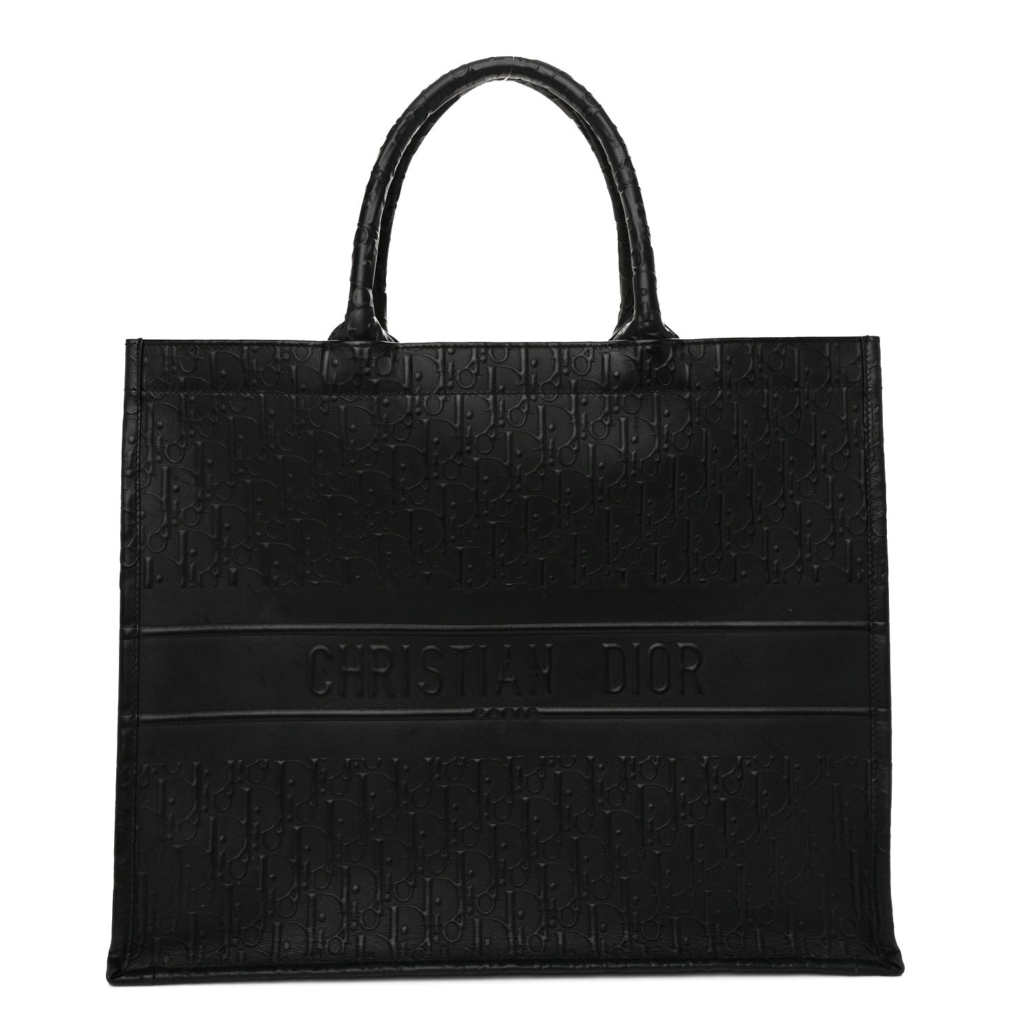 Christian Dior Oblique Calfskin Embossed Large Book Tote Black 1 of 11