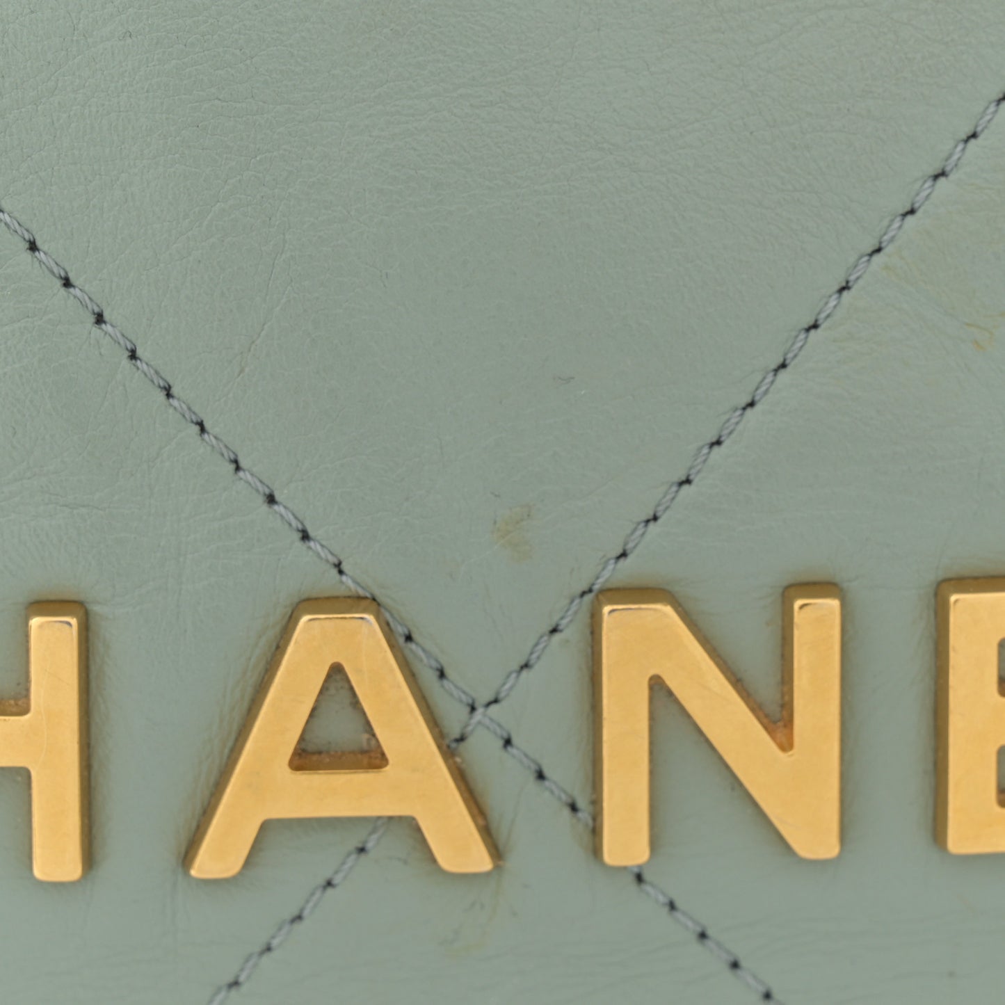 Shiny Calfskin Quilted Small Chanel 22 Grey