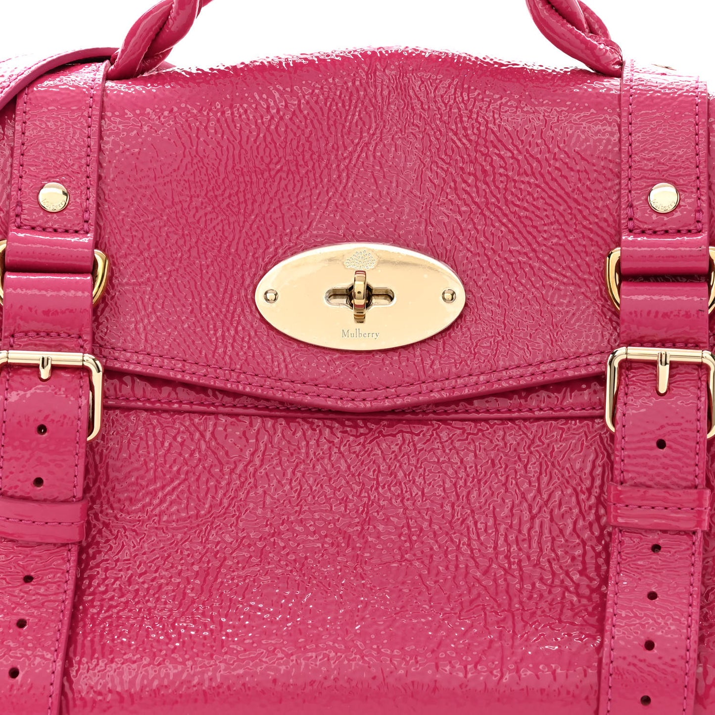Spongy Patent Small Alexa Pink