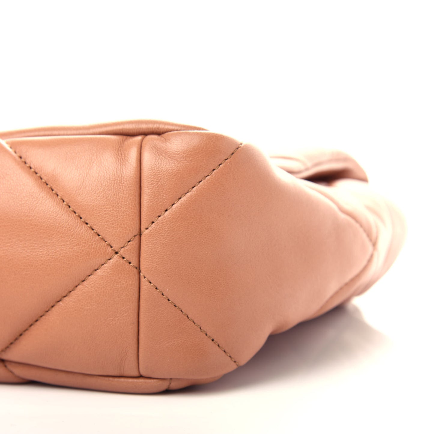 Lambskin Quilted Large Chanel 19 Flap Brown