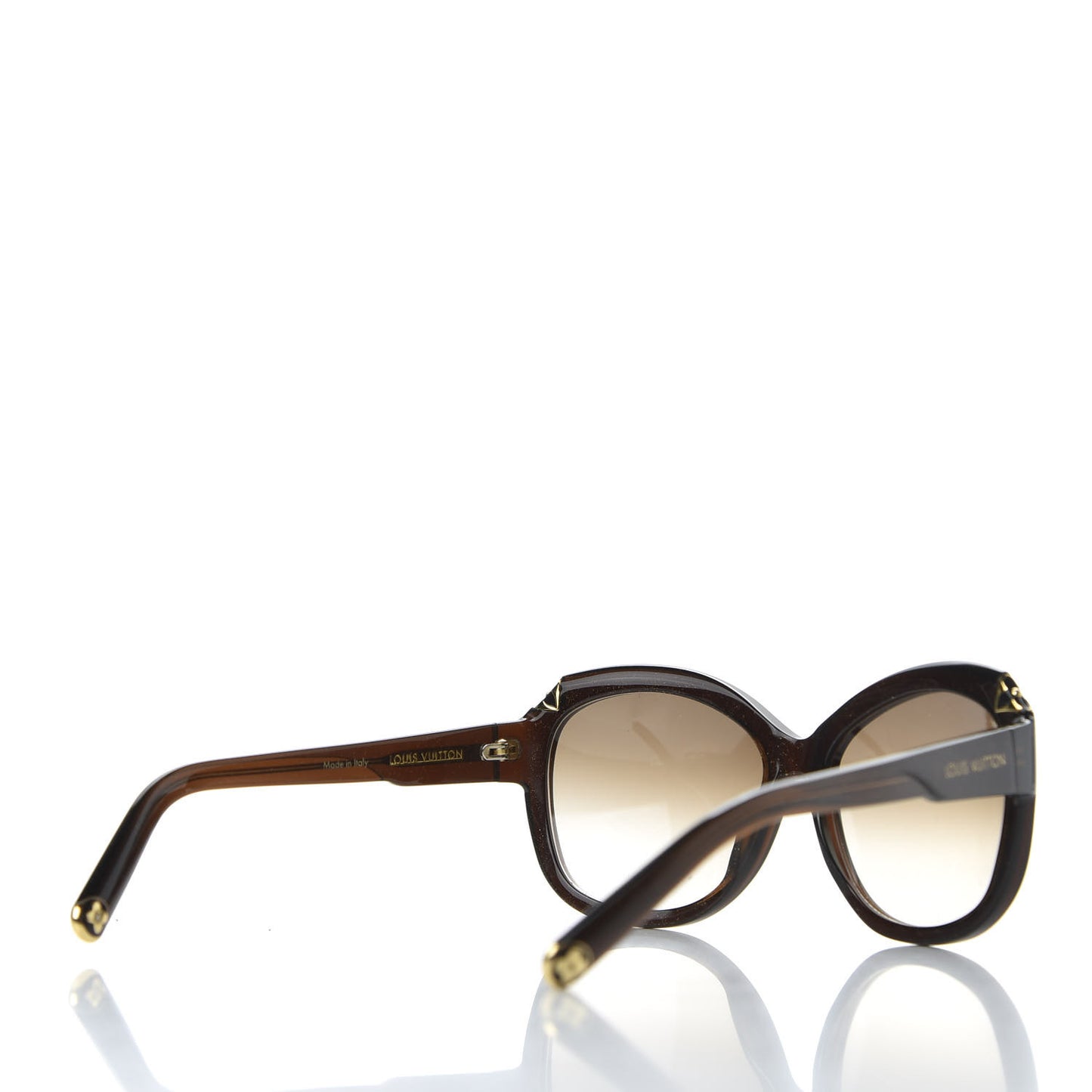 Hortensia Cat Eye Sunglasses Z0486W Brown Glitter