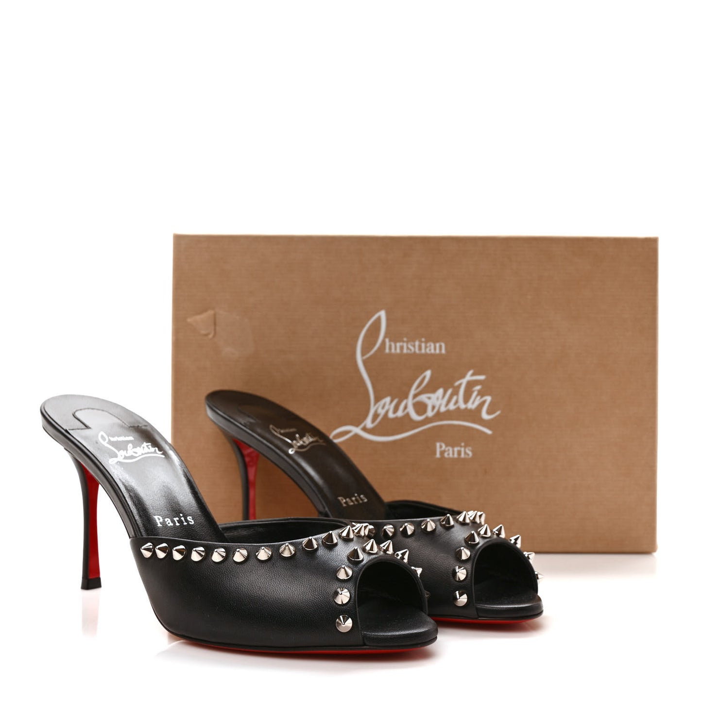 Nappa Spike Me Dolly 85 Sandals 38.5 Black