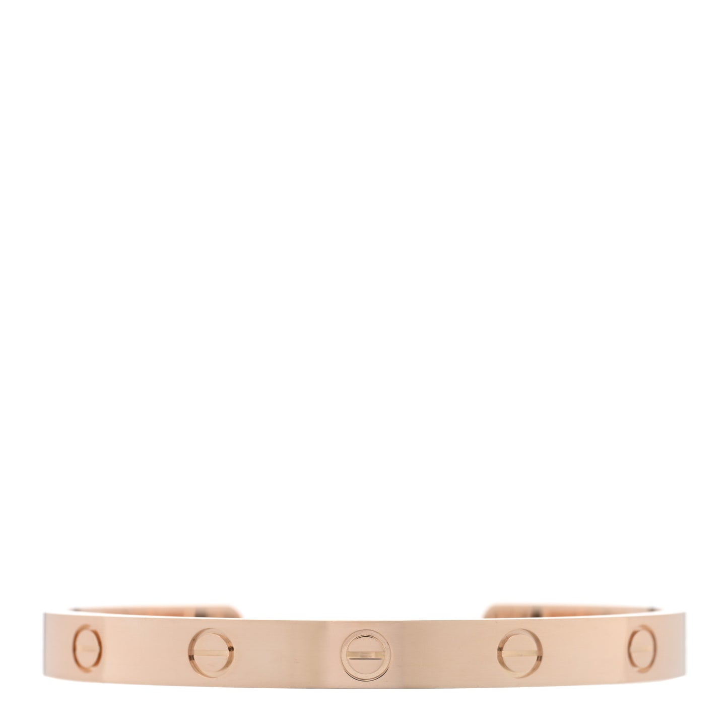 18K Pink Gold LOVE Cuff Bracelet 17