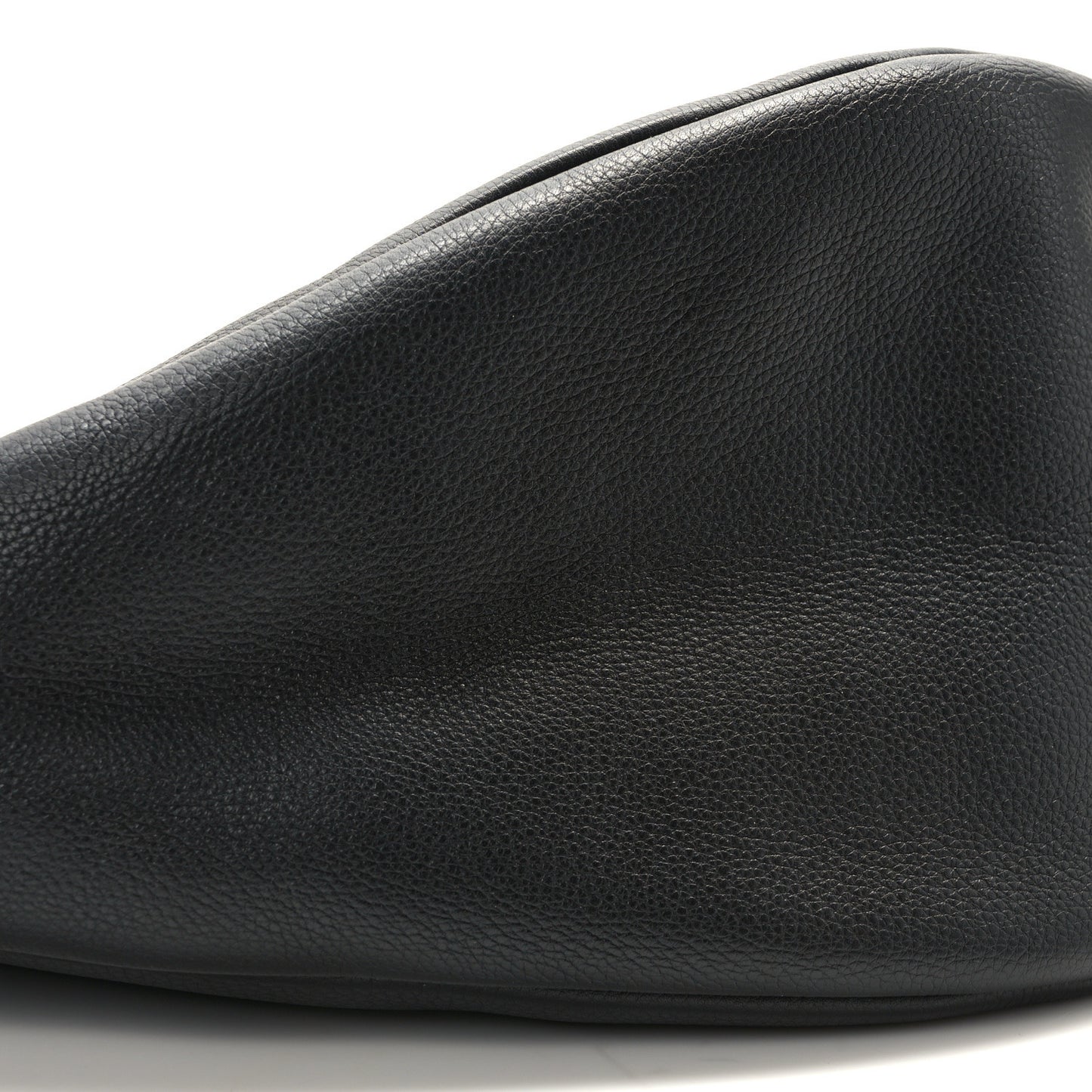 Grained Calfskin Large Slouchy Banana Bag Black