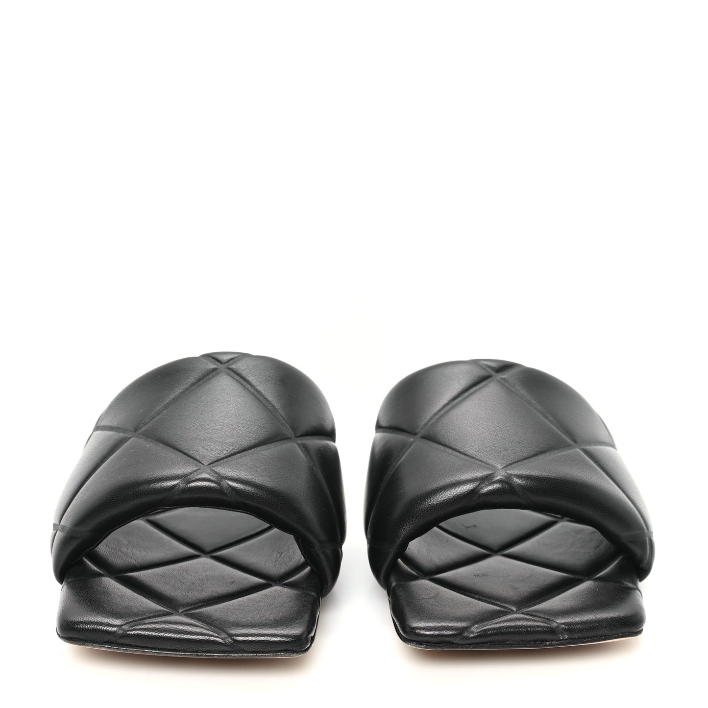 Nappa Maxi Intrecciato Lido Flat Sandals 40.5 Black