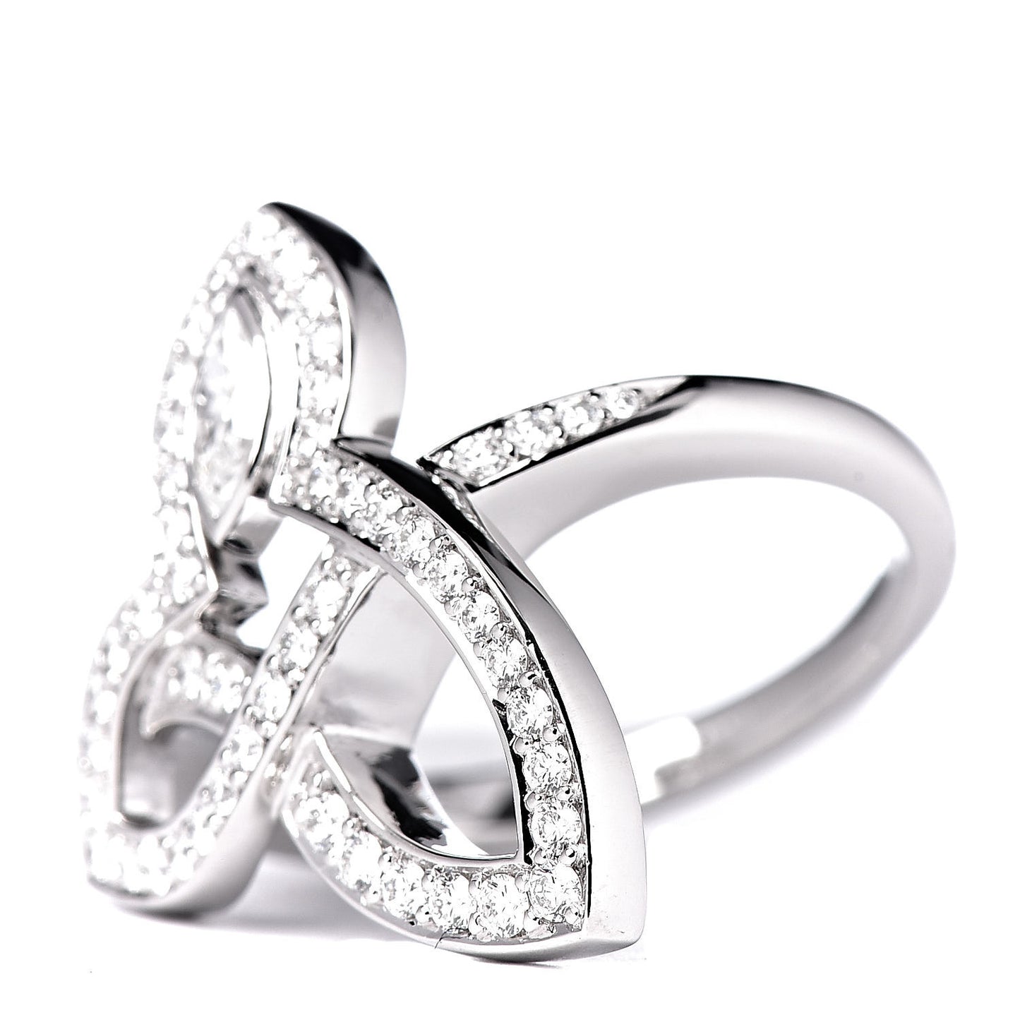 Platinum Diamond Lily Cluster Ring 47 4.25