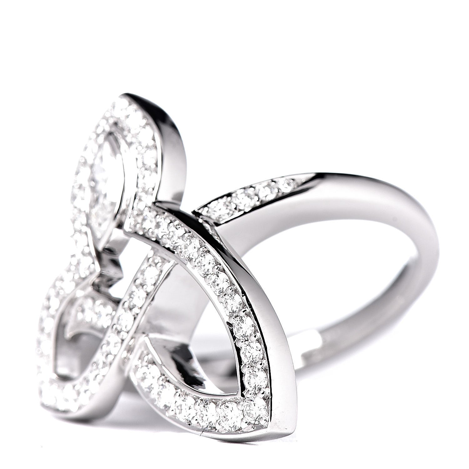 Harry Winston Platinum Diamond Lily Cluster Ring 47 4.25 3 of 6