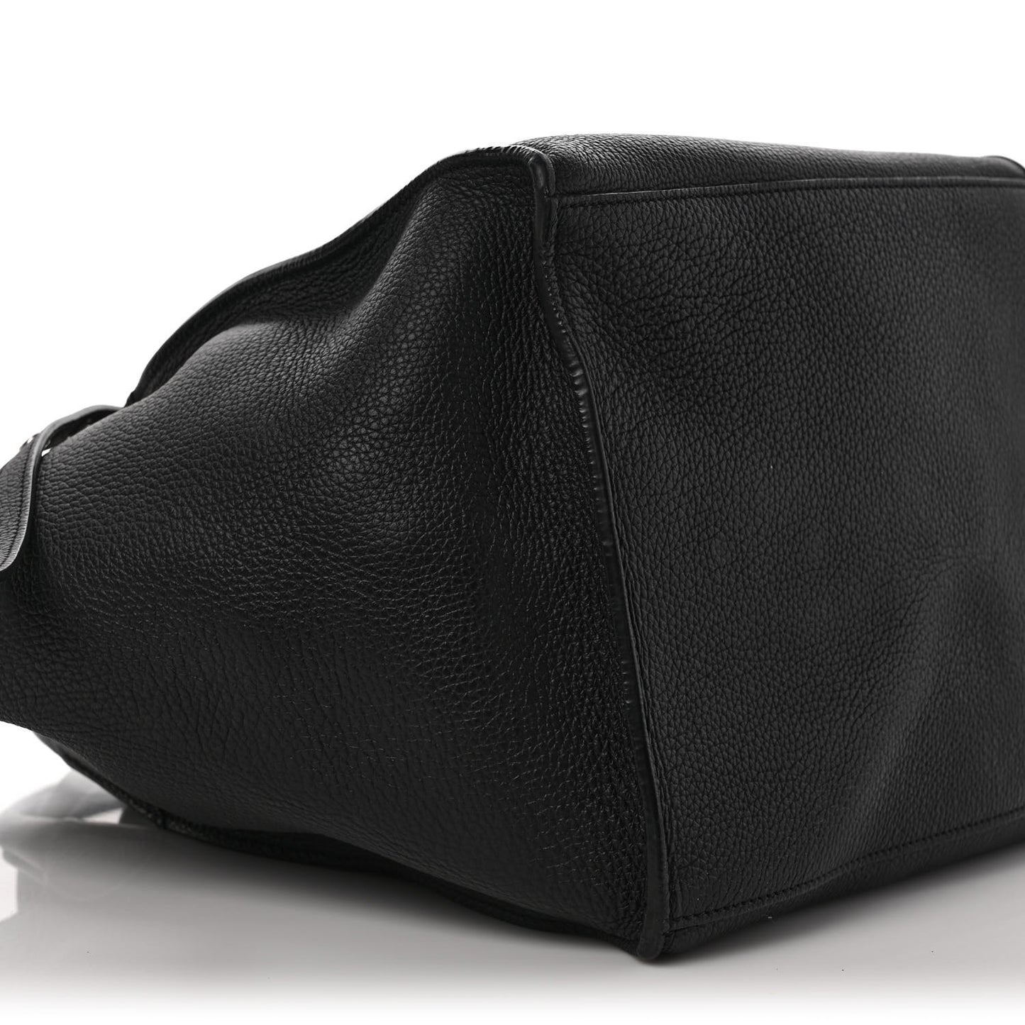 Supple Grained Calfskin Small Big Bag Black