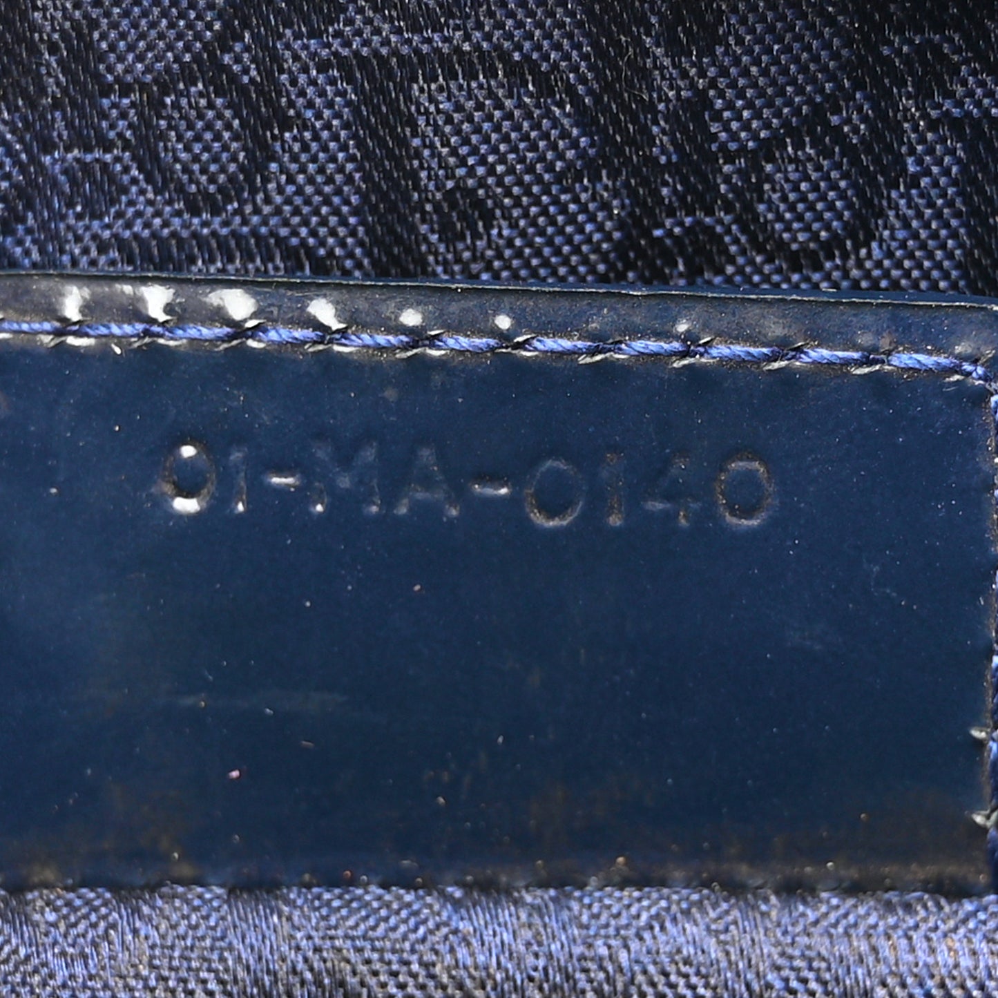 Patent Cannage Large Lady Dior Navy Blue