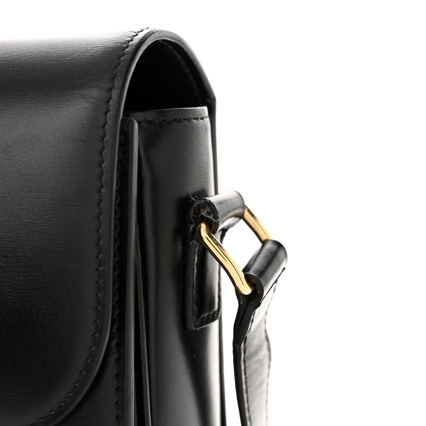 Shiny Calfskin Large Triomphe Black