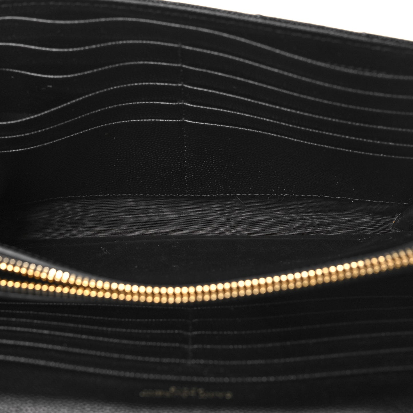 Grain De Poudre Matelasse Chevron Monogram Chain Wallet Black