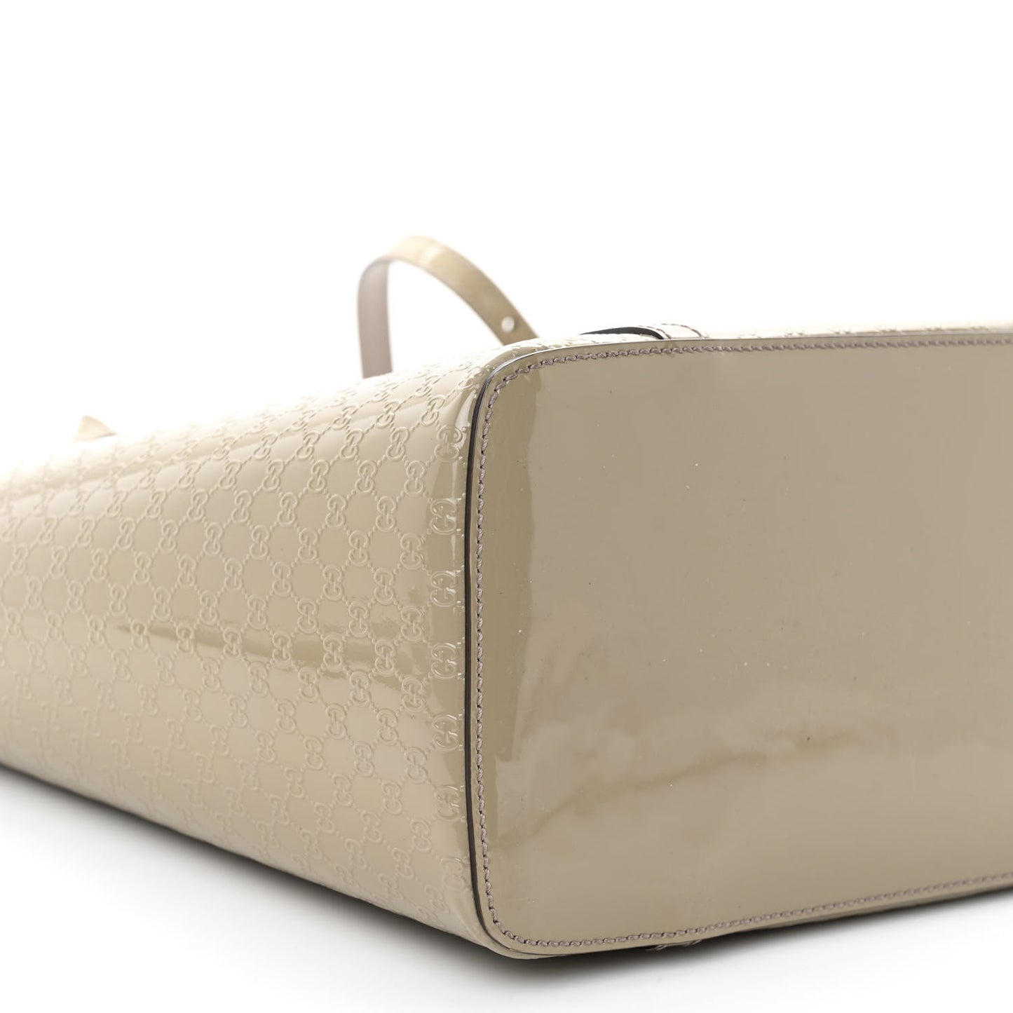 Patent Microguccissima Medium Nice Tote Storm Grey