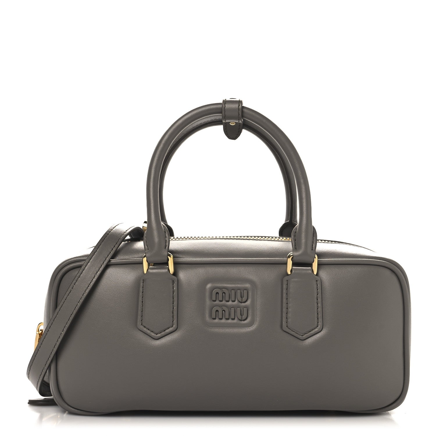 Miu Miu Nappa Large Arcadie Top Handle Bag Argilla 1712401