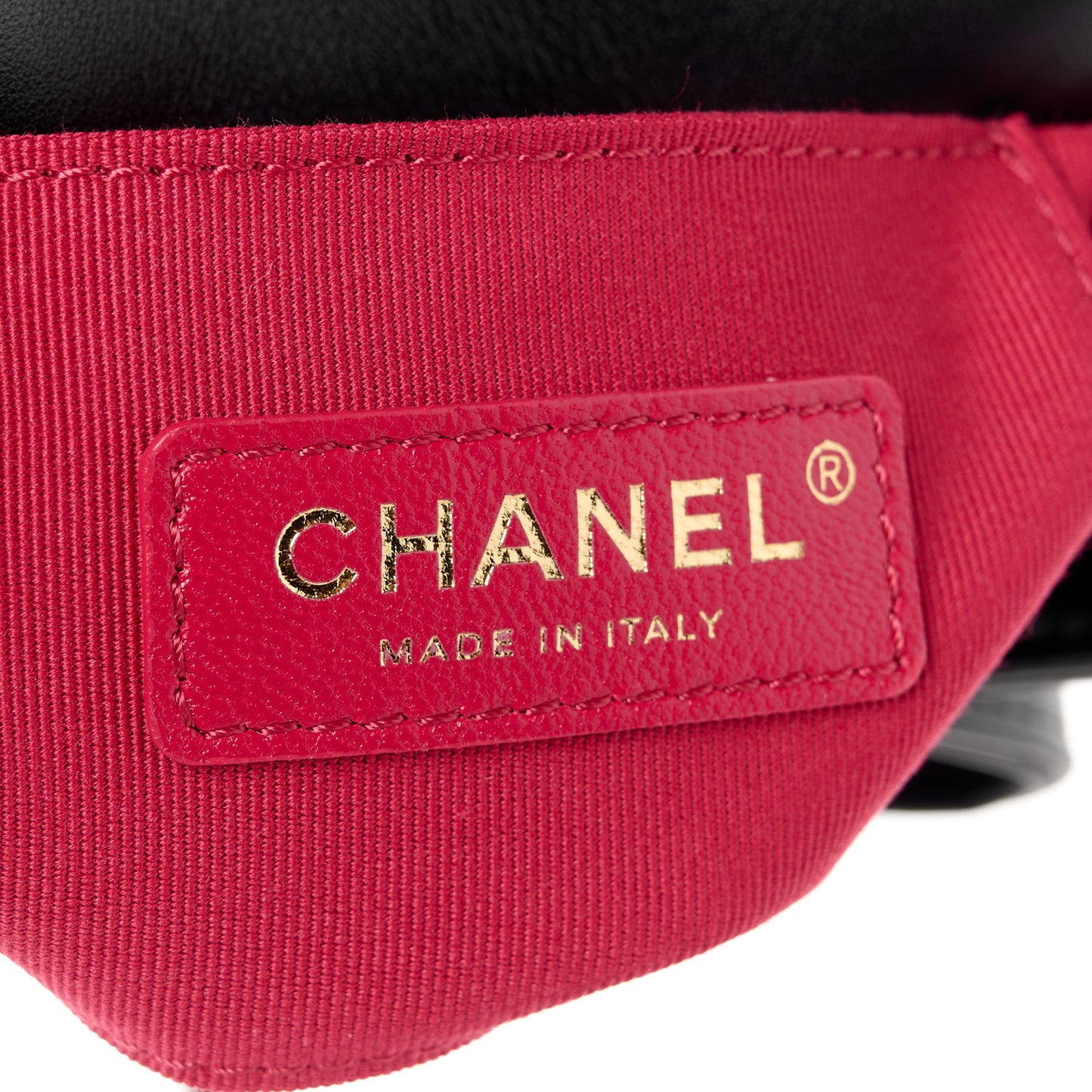Calfskin Quilted Pearl Jewel Chain Flap Black