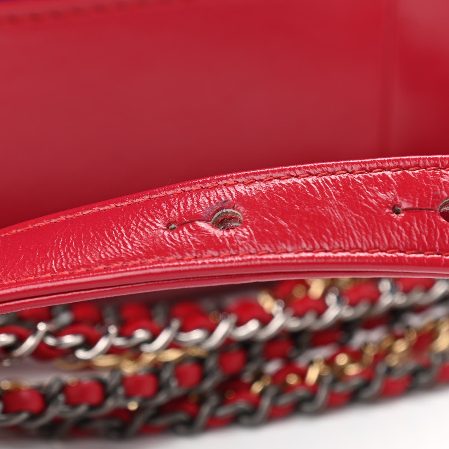 Chanel Suede Calfskin Quilted Medium Gabrielle Hobo Red Blue Yellow 11 of 11