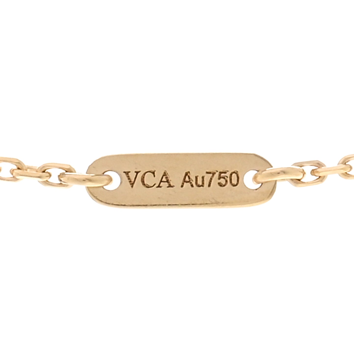 18K Yellow Gold Mother of Pearl Sweet Alhambra Pendant Necklace