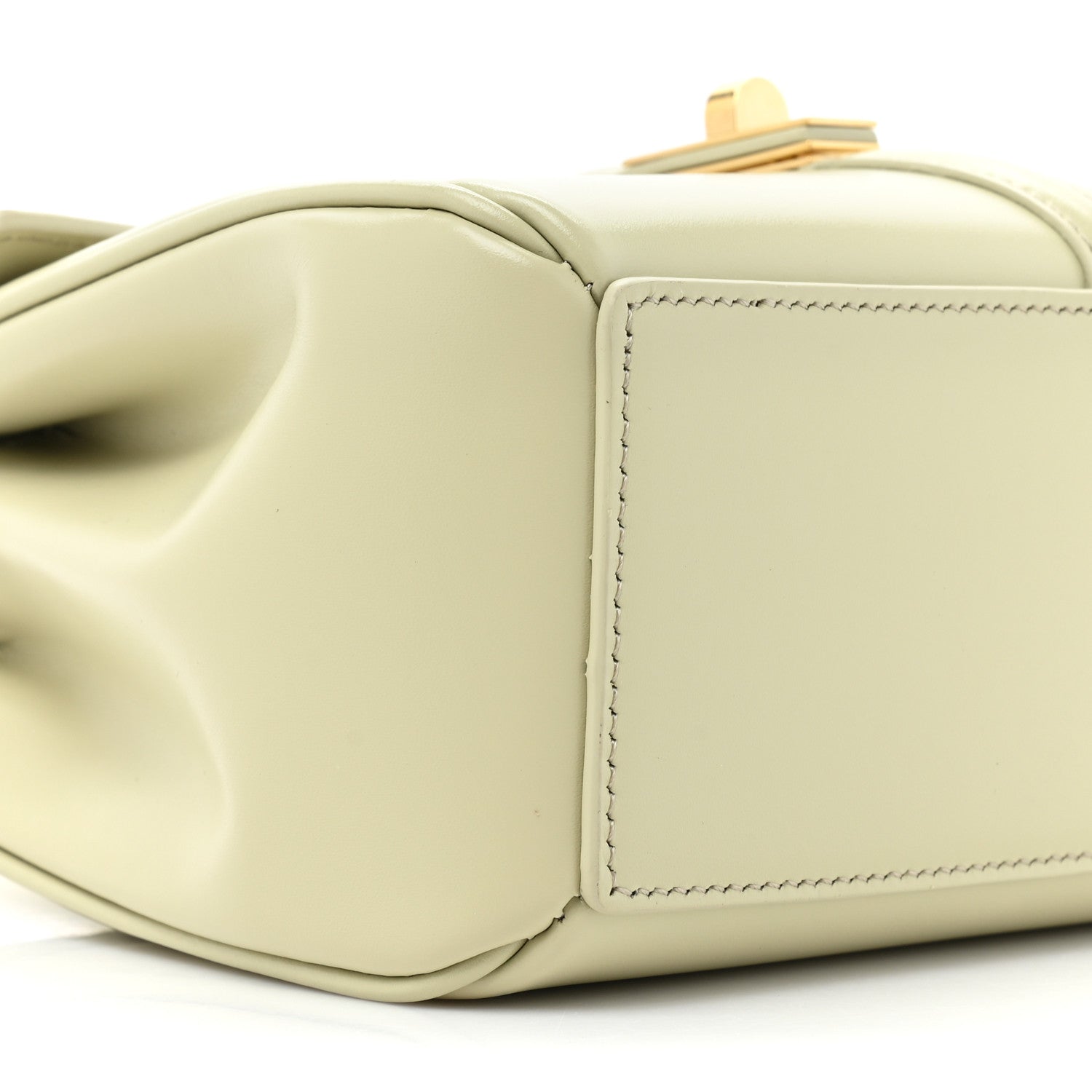 Celine Satinated Calfskin Mini 16 Top Handle Bag Almond Green 14 of 15